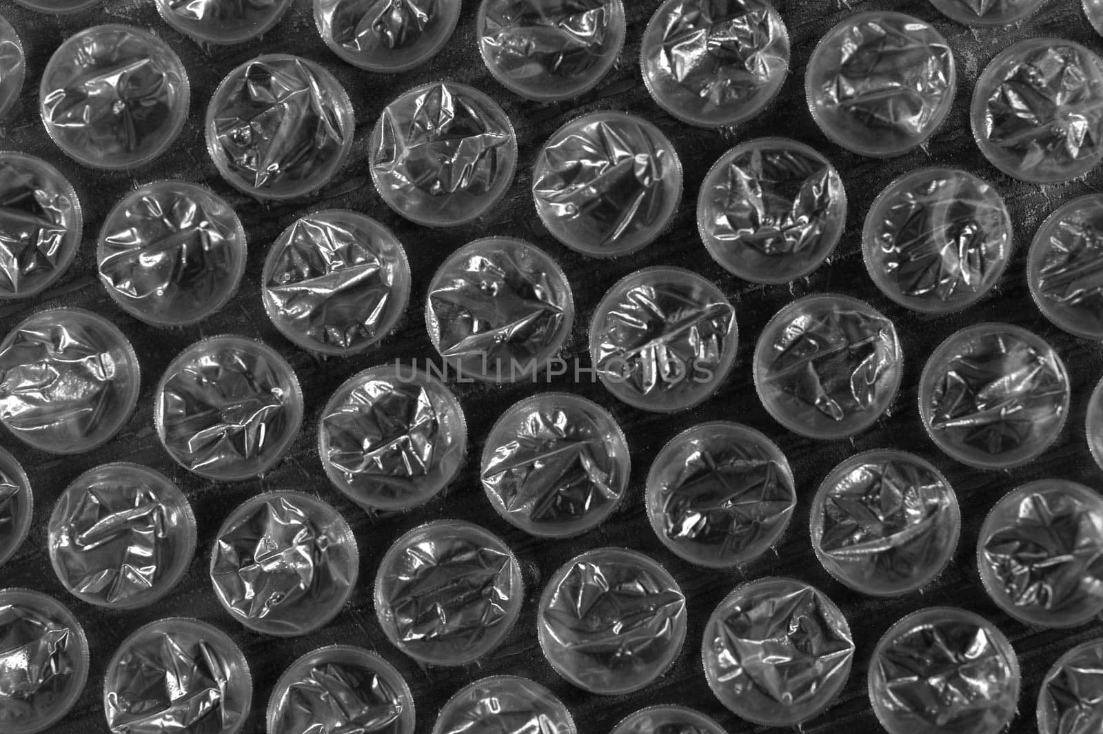 A close up shot of bubble wrap