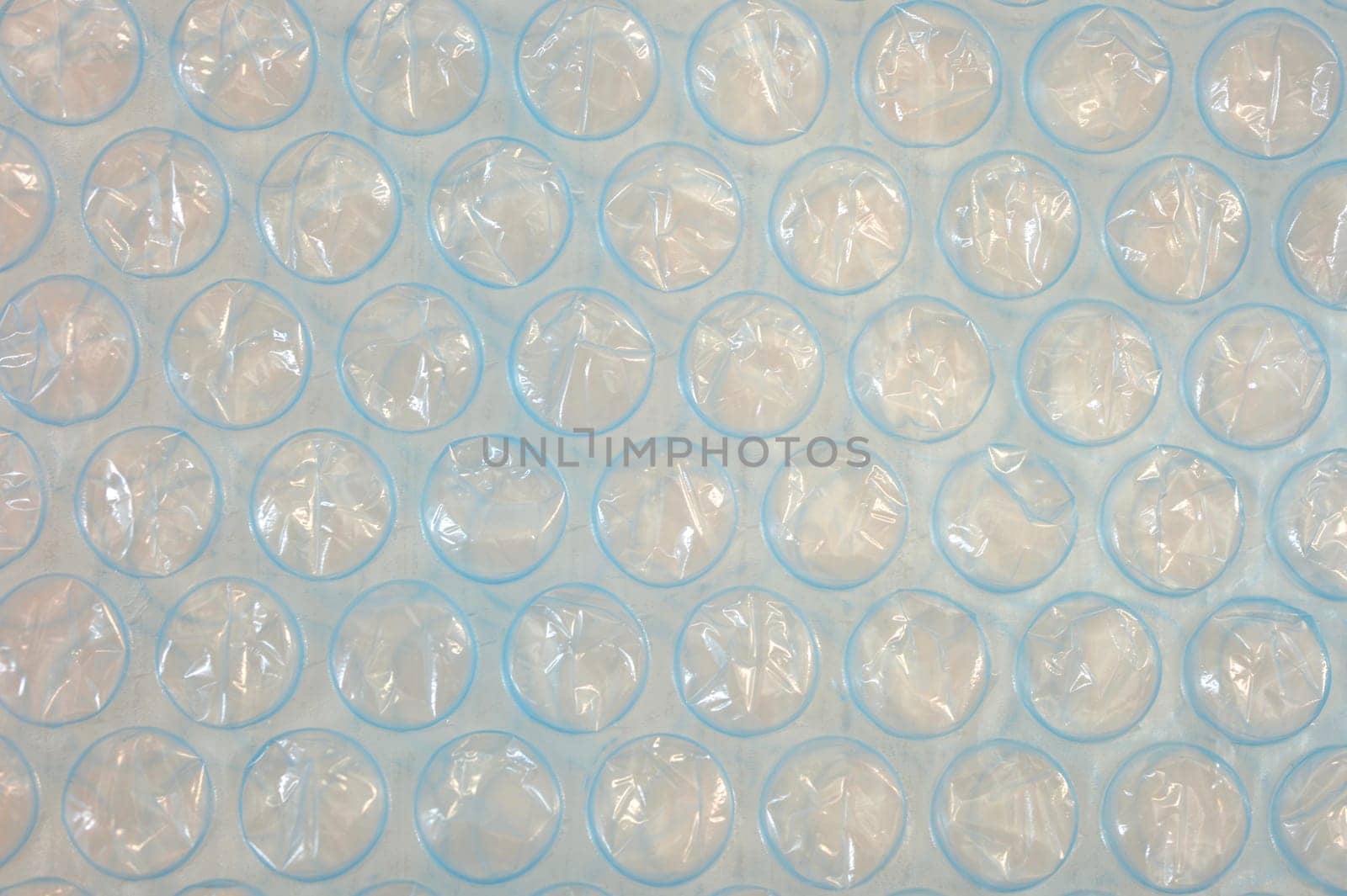 A close up shot of bubble wrap