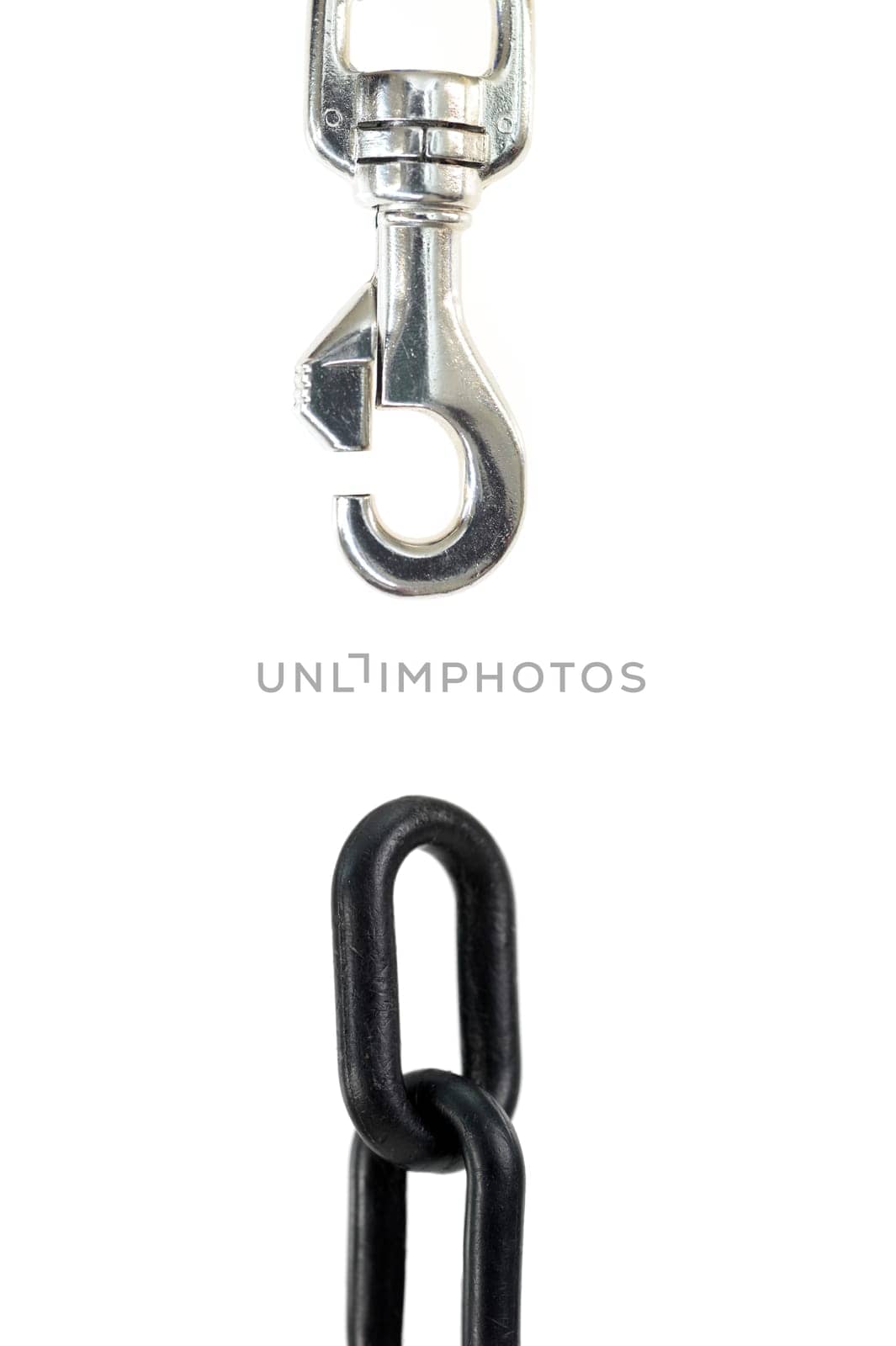 A close up shot of a chain clip