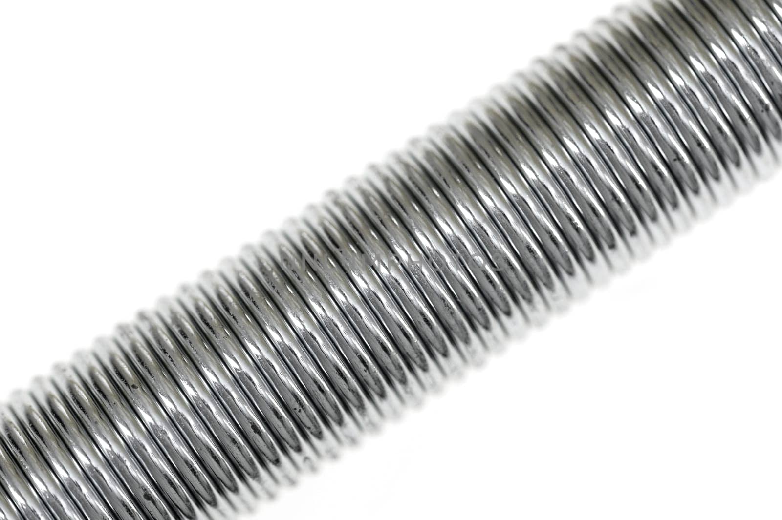 A close up shot of a coil spring