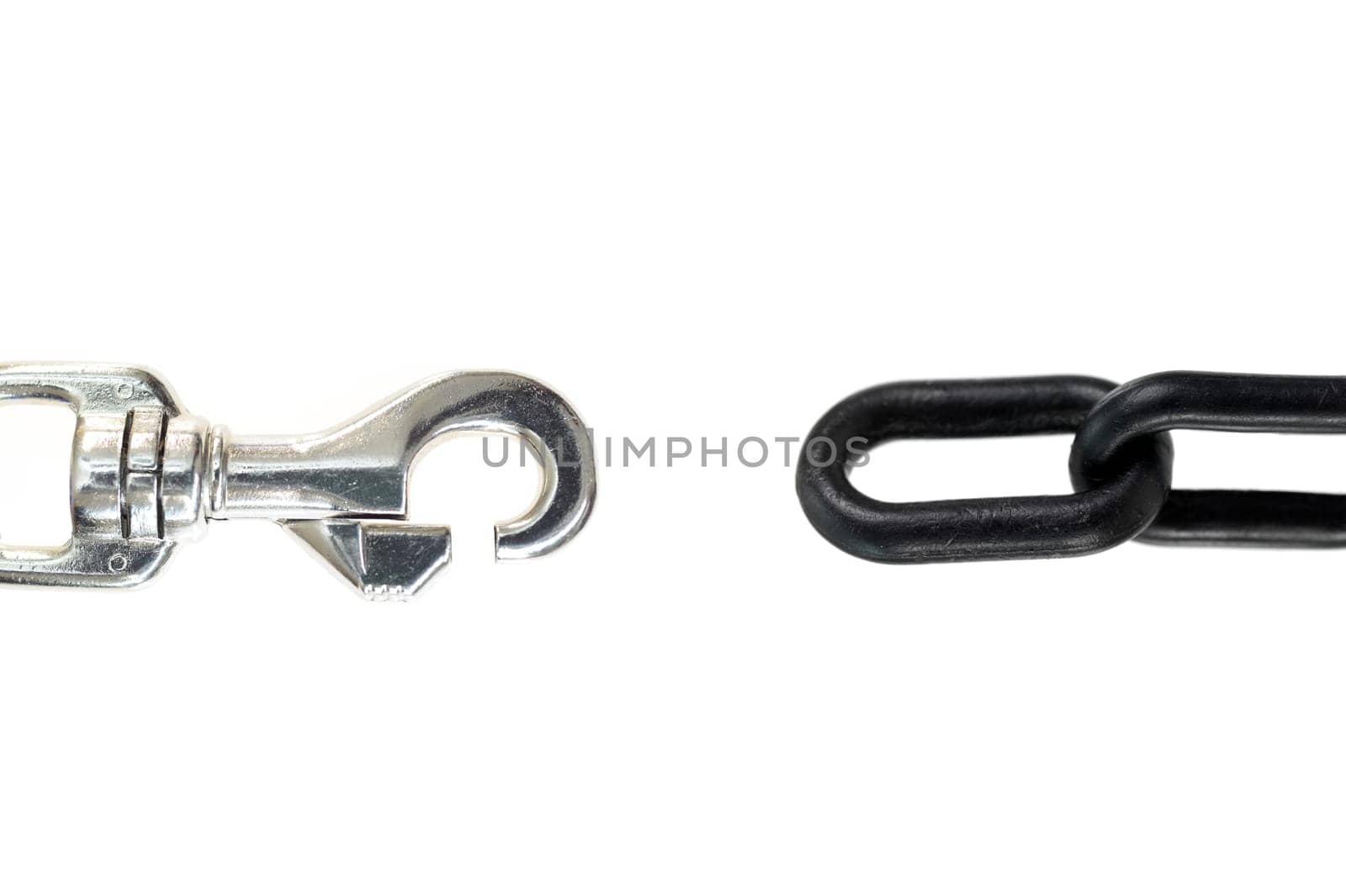 A close up shot of a chain clip