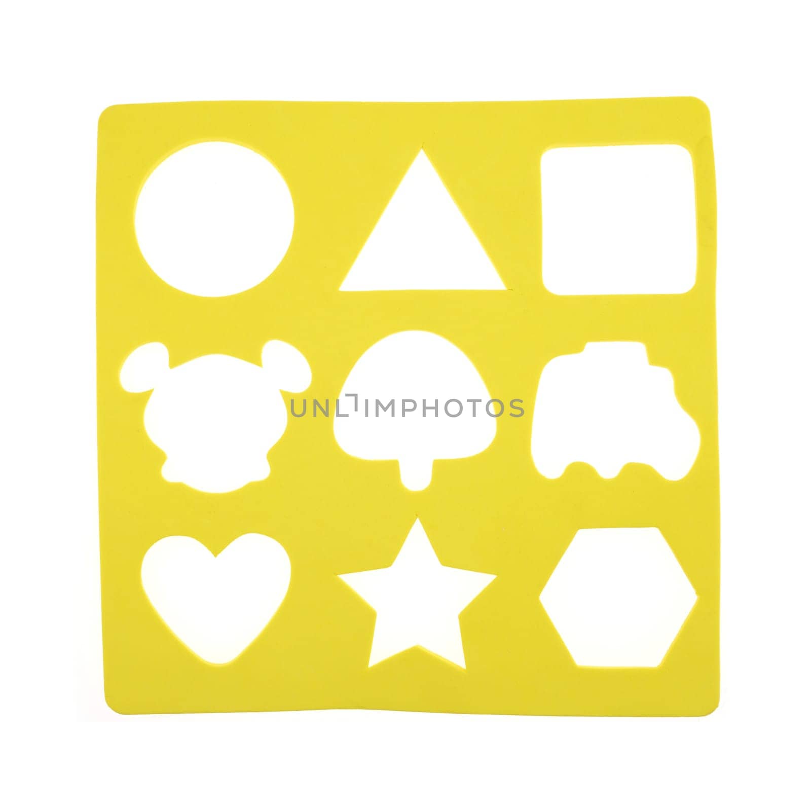 A close up shot of a childs shape finder game