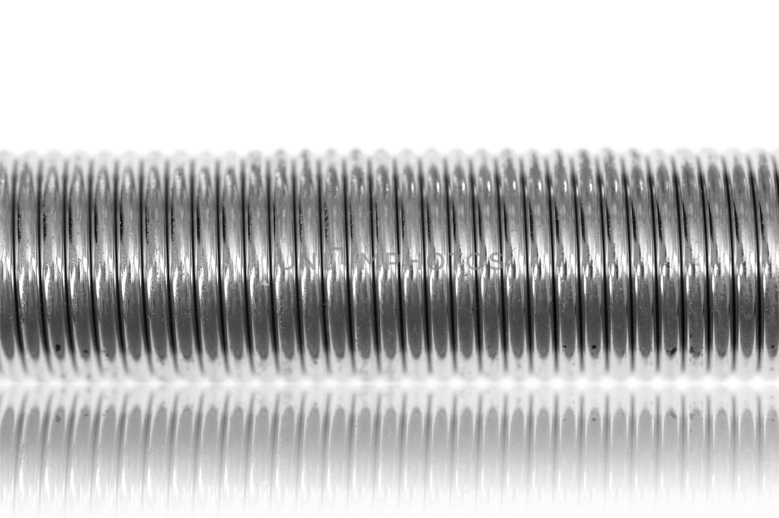 A close up shot of a coil spring