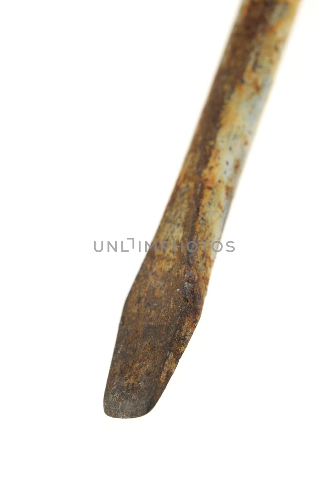 A close up shot of a wooden screw