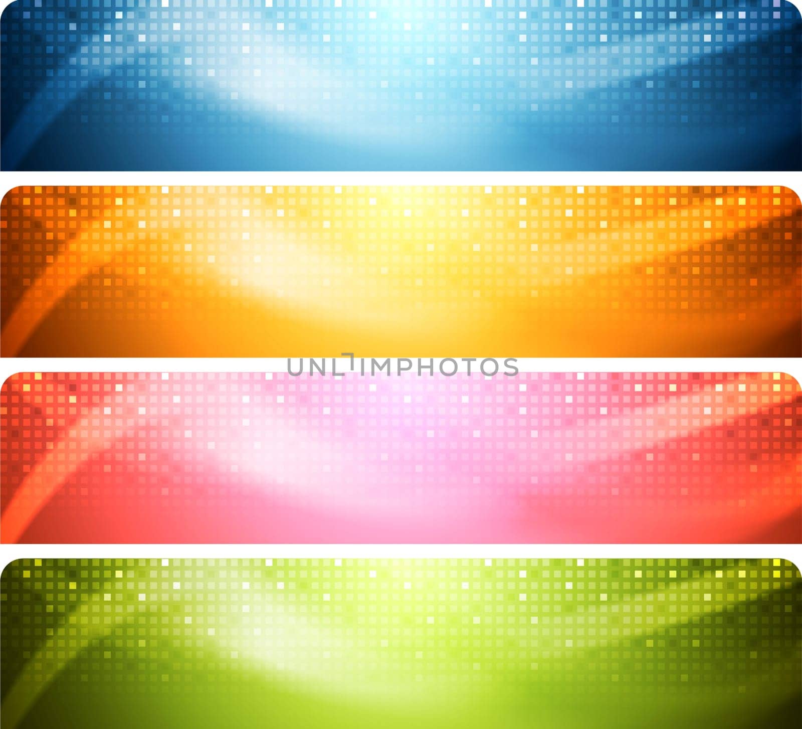 Colorful vector banners tech template