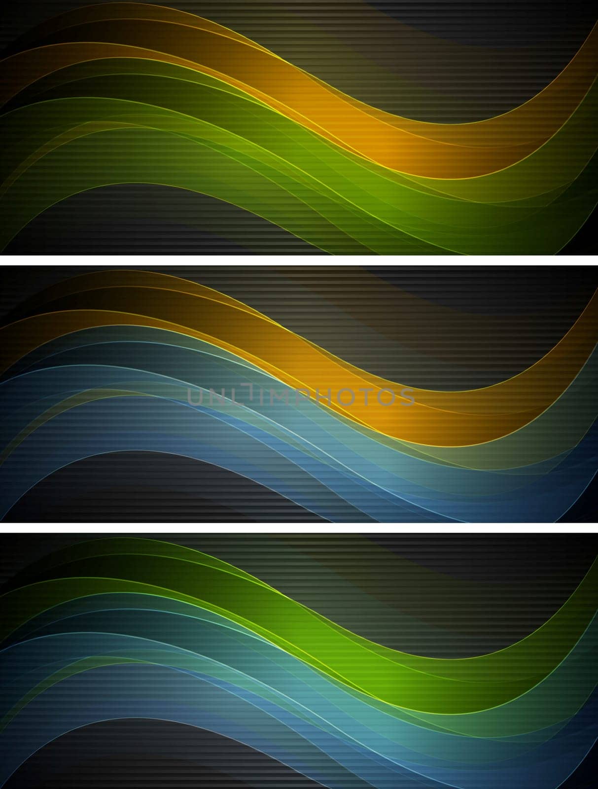 Abstract wavy banners. Vector illustration eps 10