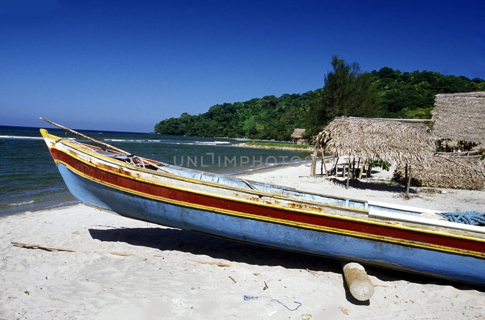 the Beach of Tela near San Pedro Sula on the caribian sea in Honduras in Central America