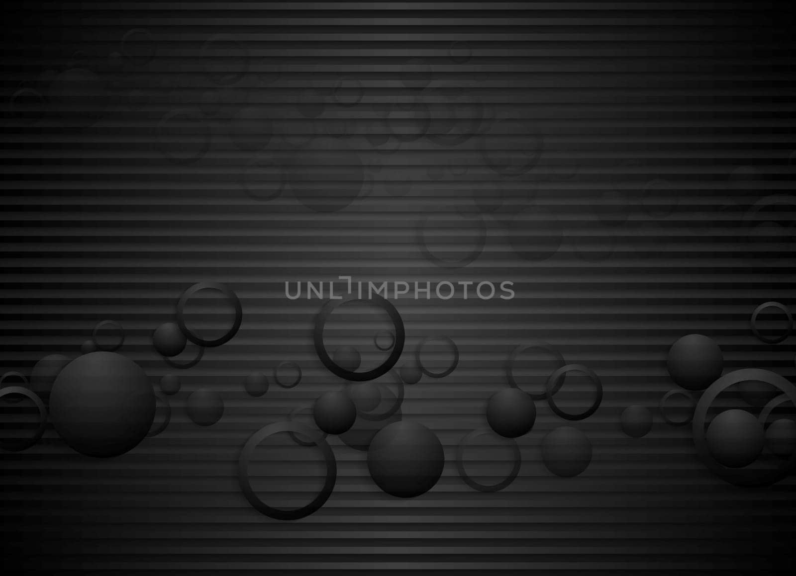 Dark abstract circles vector background