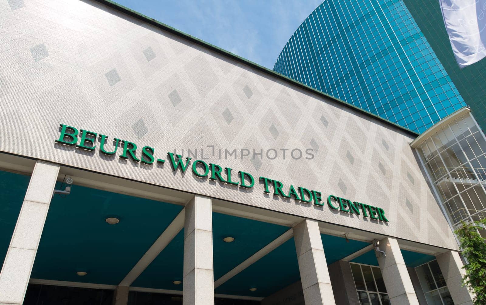 Exterior of the Beurs - WTC, a vibrant business center in the center of Rotterdam, where companies like to settle and a variety of conferences and events taking place.