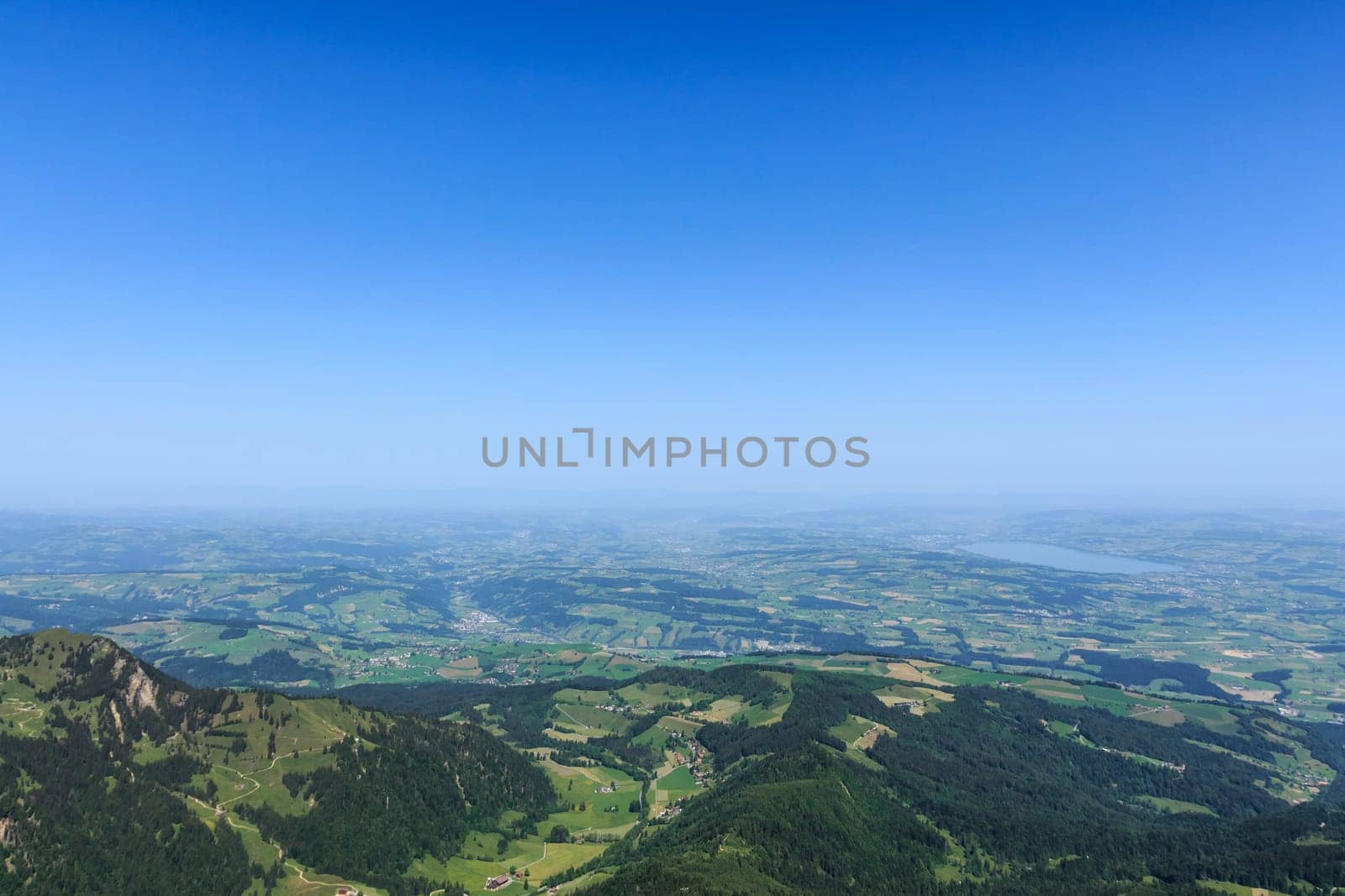 Lucerne view from mountain Pilatus, Switzerland with copyspace