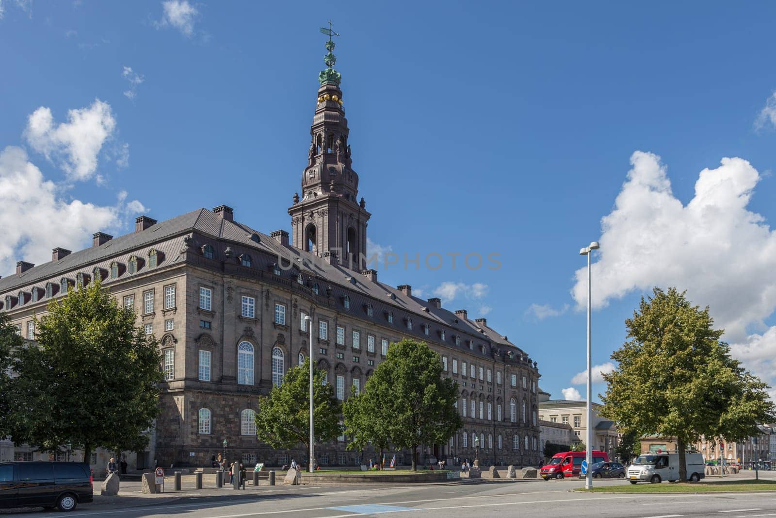 rear of the chateau christian borg in kopehagens center