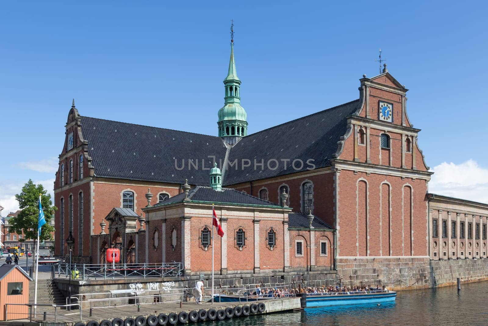 Holmen's church on the banks of a canal in the port of Copenhagen