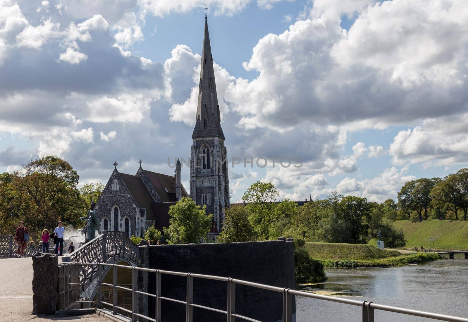 St. Alban's Church in the Park at the Port of Copenhagen