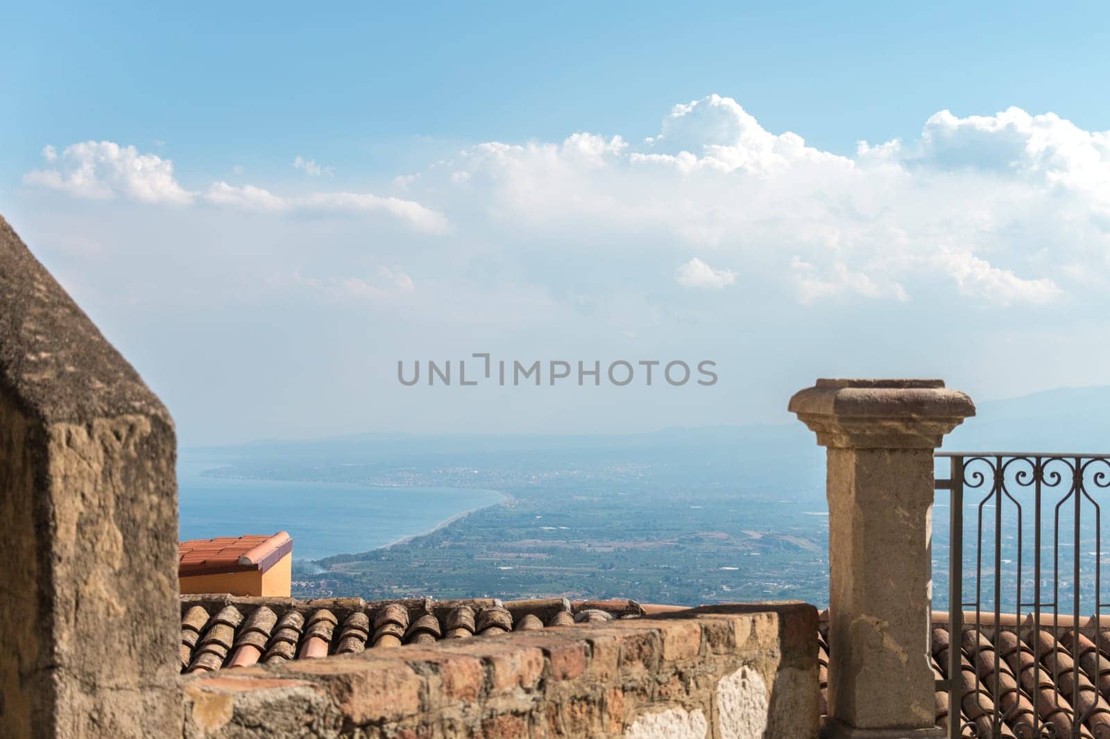 View of Castelmola very beautiful town in Sicily