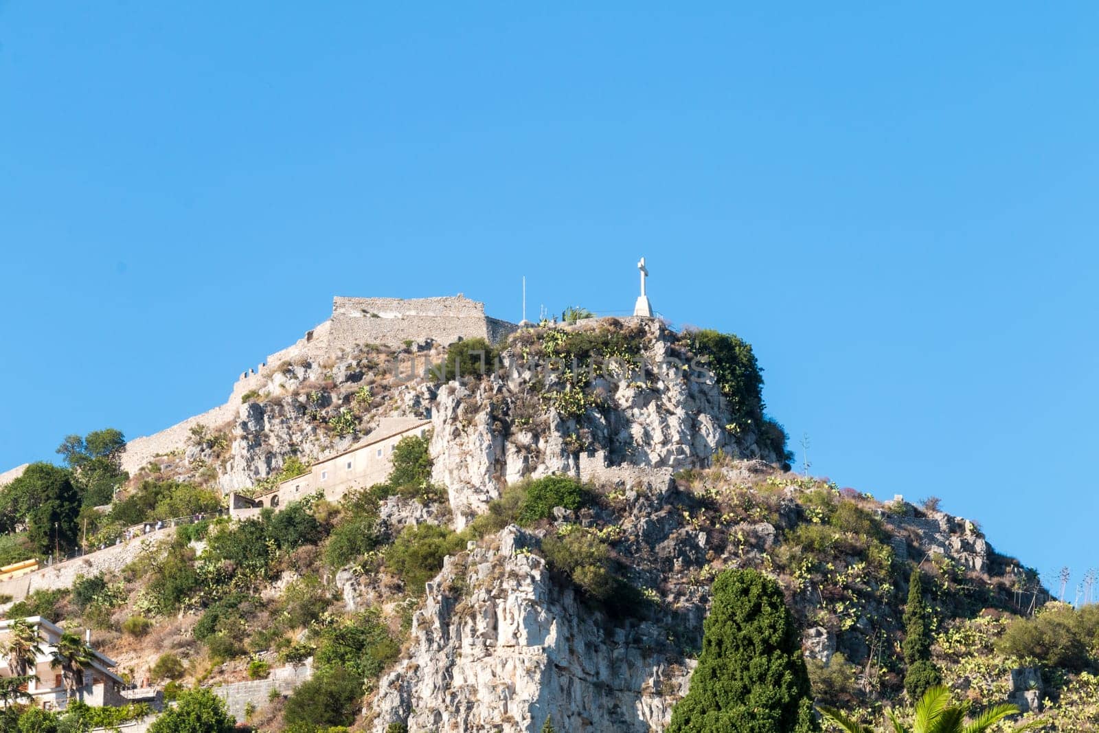 View of Castelmola very beautiful town in Sicily