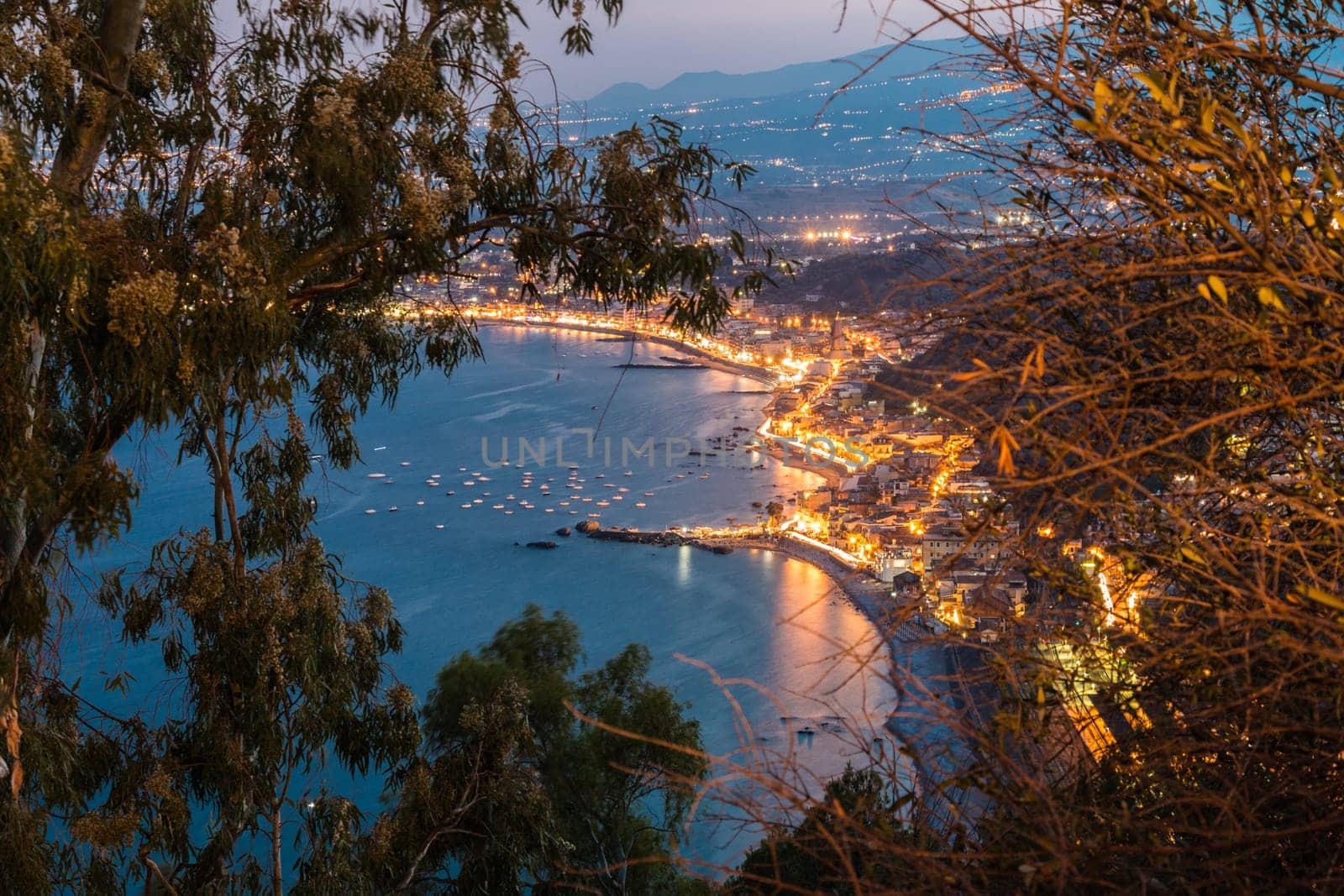 Coastal landscape ionian sea eastern Sicily
