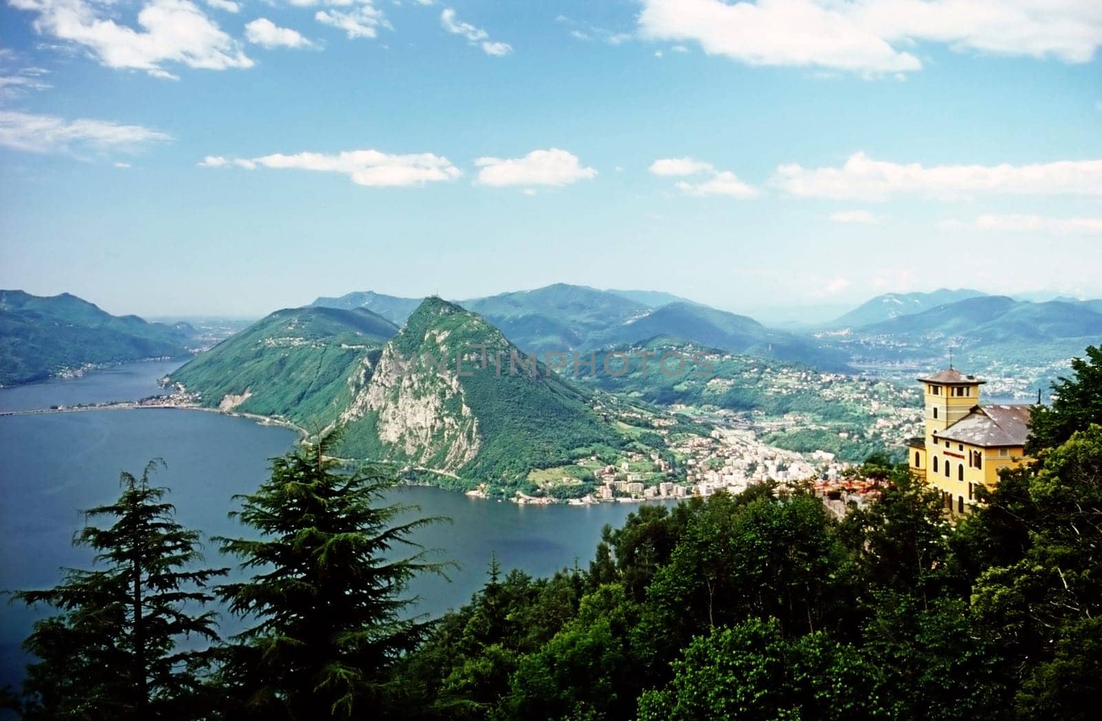 Lugano-view from Mt.Bre,Switzerland