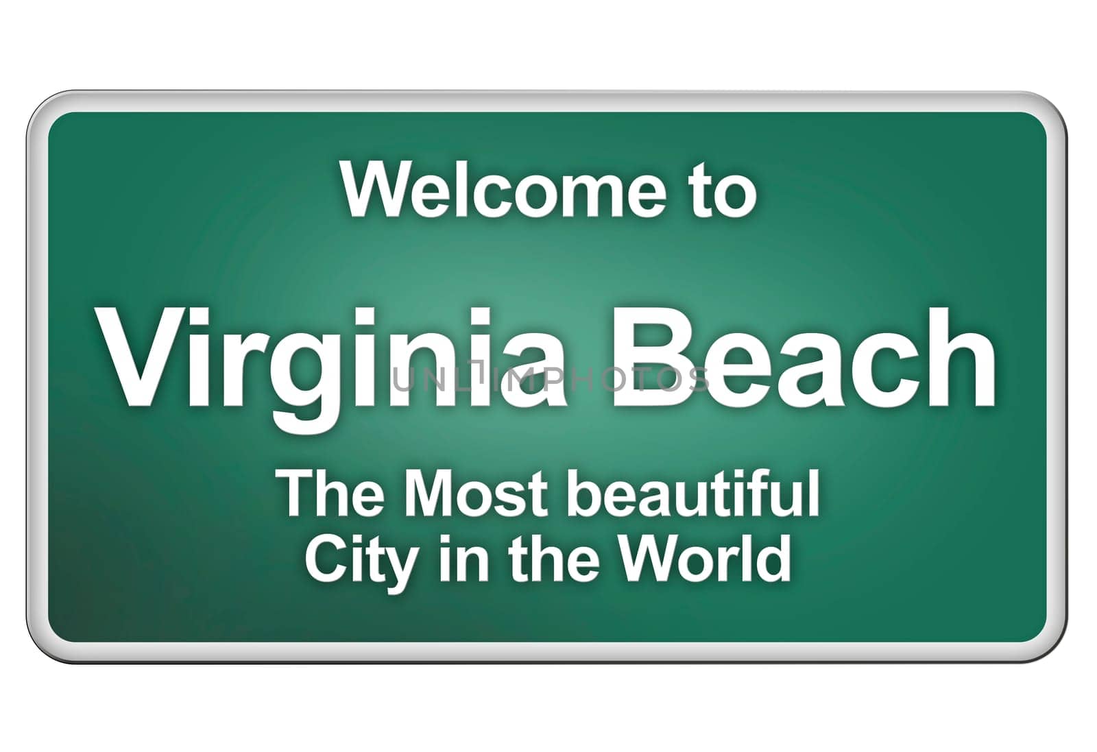 Green village sign with friendly Greetings