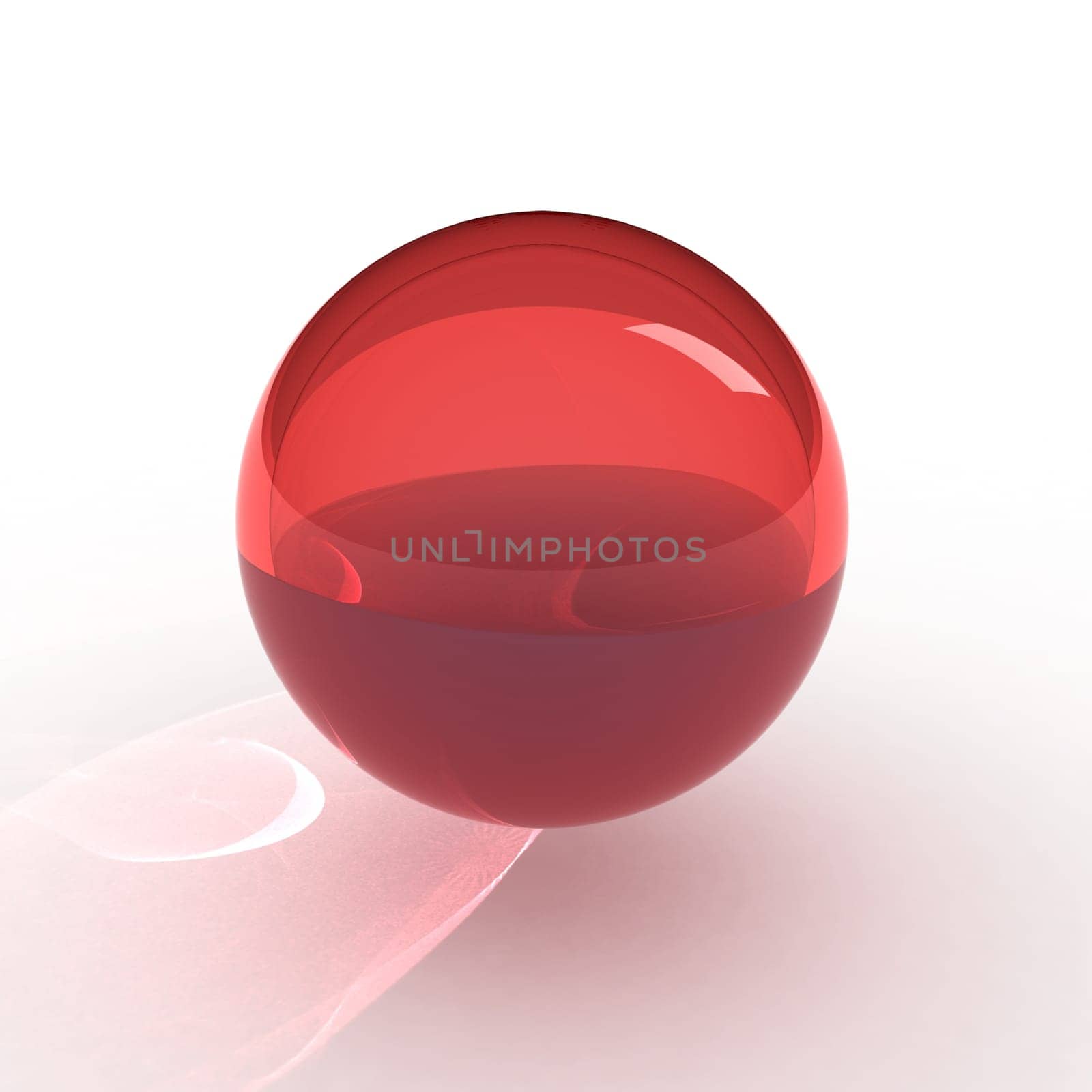 3d render of red ball