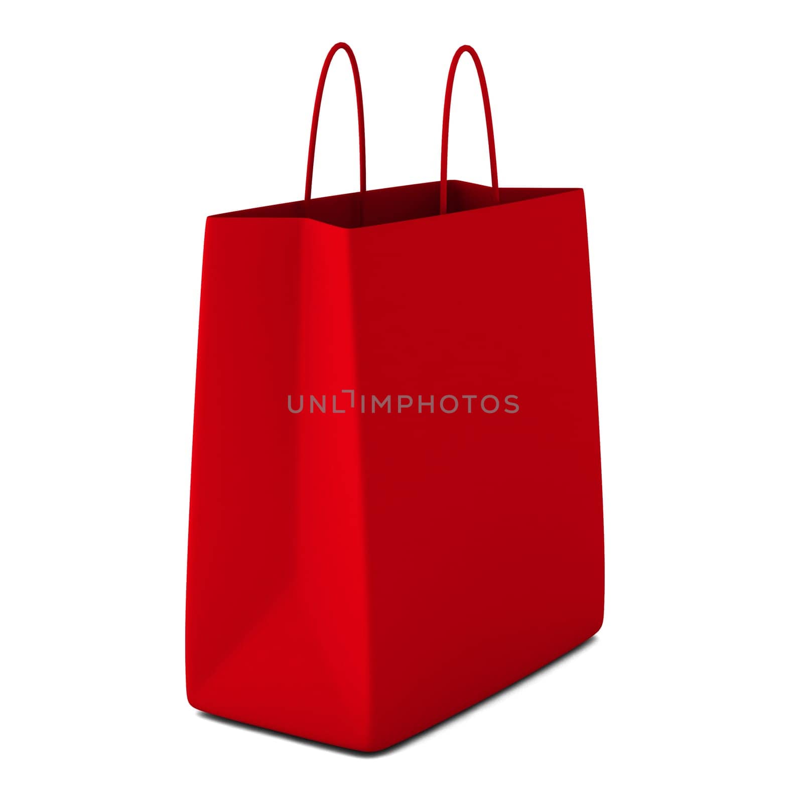 3d render of red shopping bag