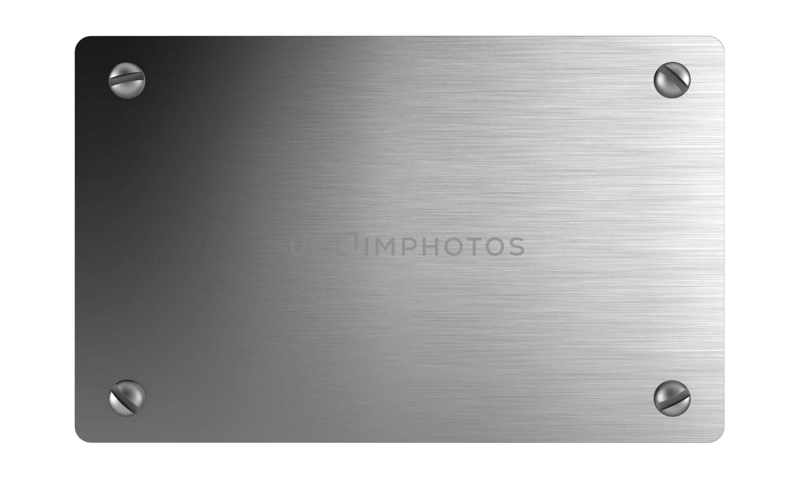 Metal plate. 3d illustration on white background