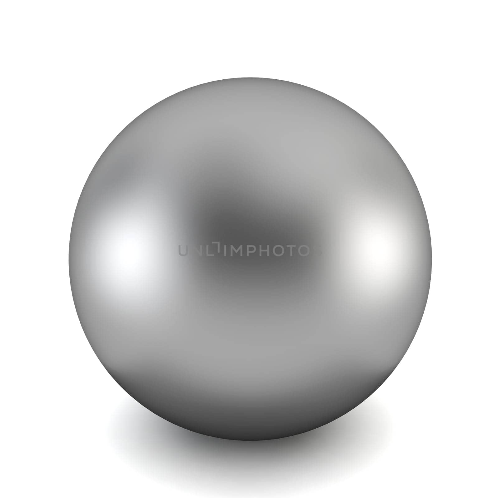 chrome ball - 3d render on white