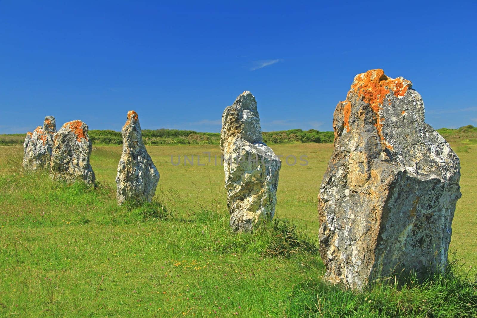 Alignements de Lagatjar,a stone age in the Finistére département,Brittany,France