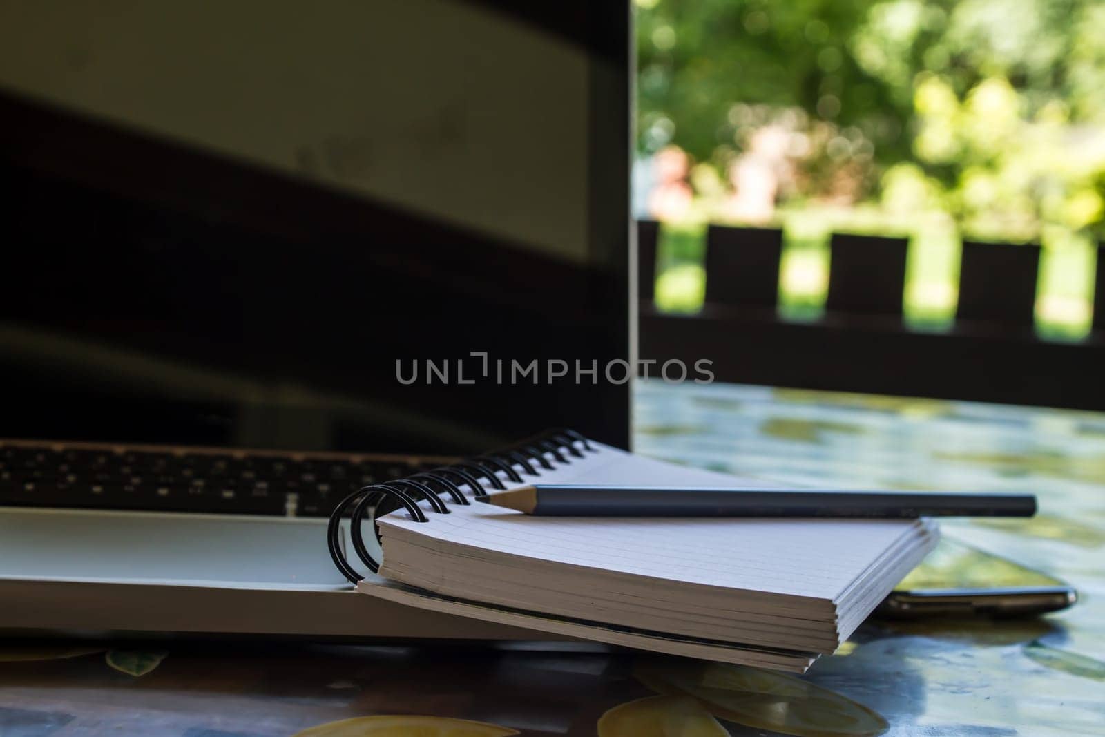 So relaxing working with the laptop in the nature.