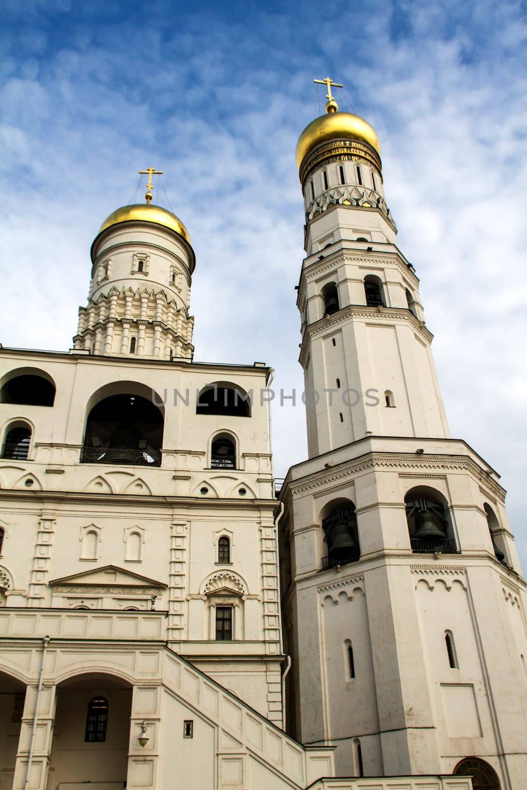 The Ivan the Great Bell Tower, inside the Kremlin, in Moscow.