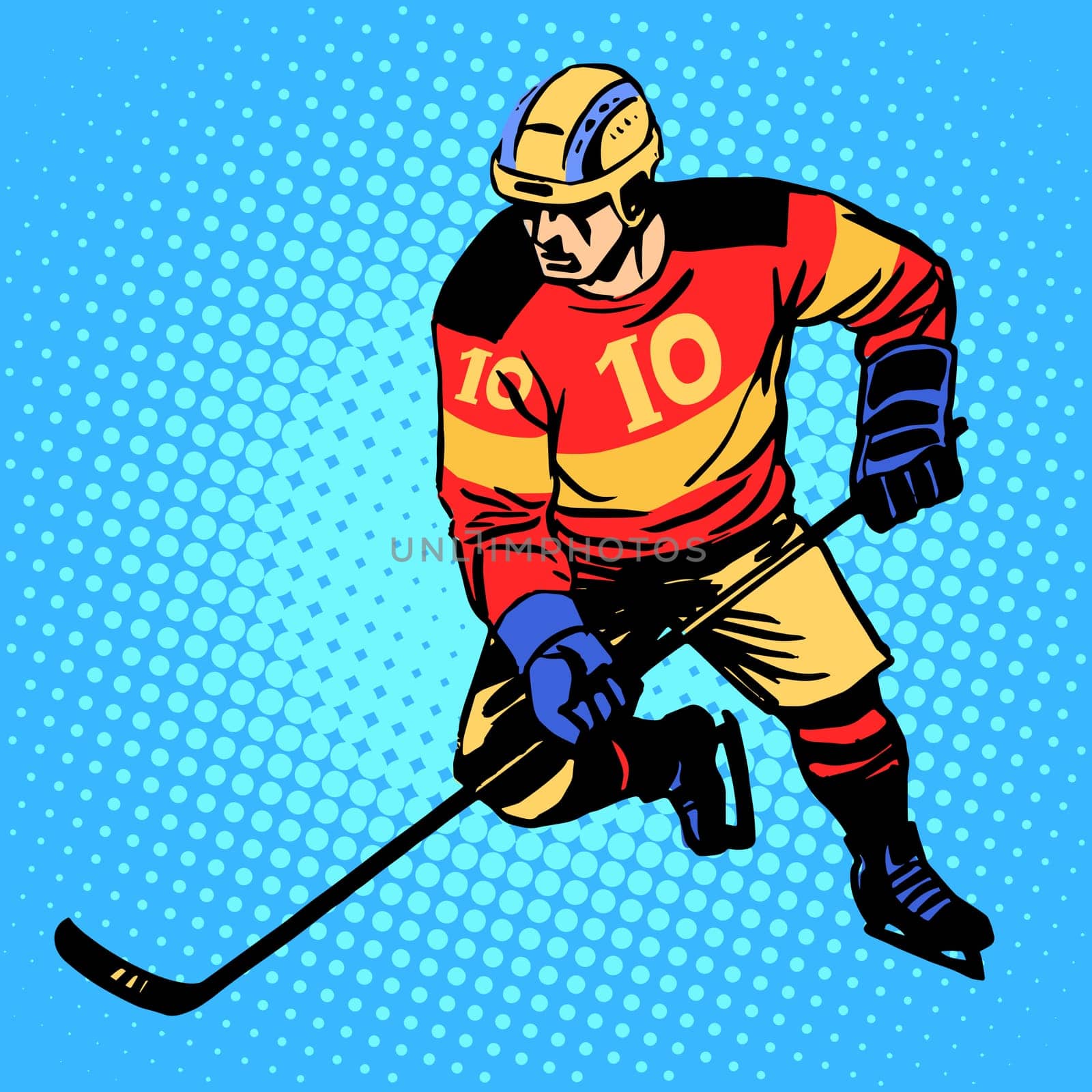 Hockey player number 10 professional ice sports competitions