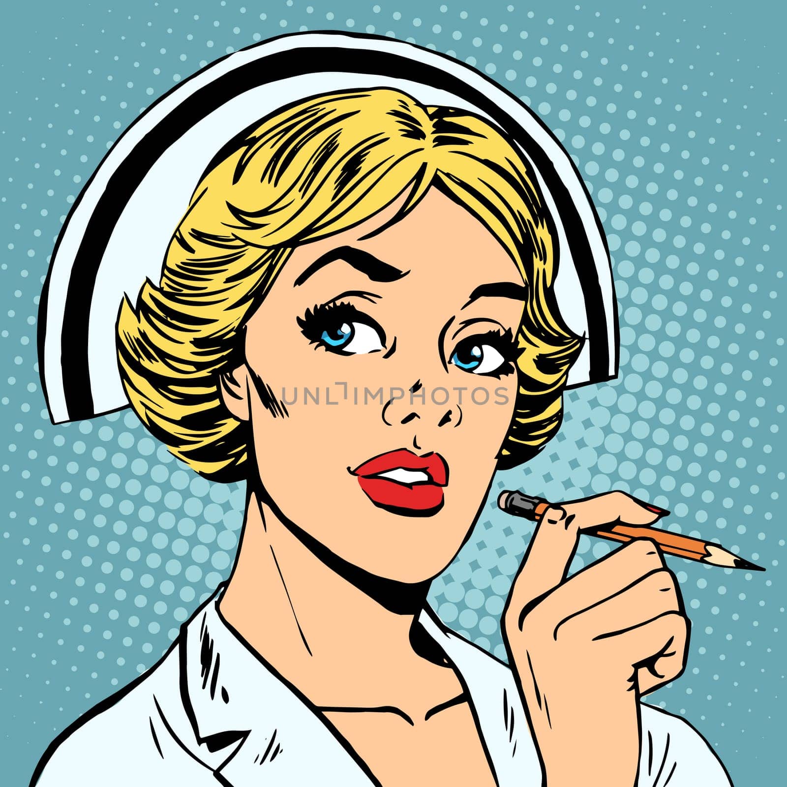 The nurse writes down a diagnosis. Medicine health profession