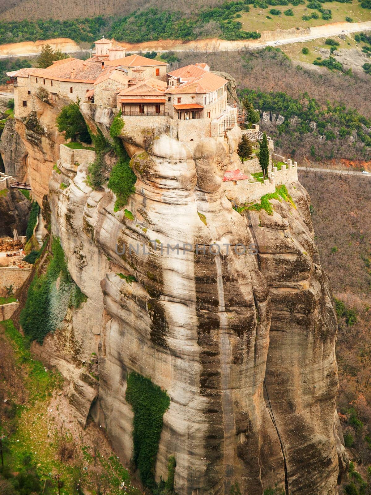 Meteora Clifftop Monasteries in Greece, one of the most important complexes of Eastern Orthodox monasteries. It is near small town Kalambaka.