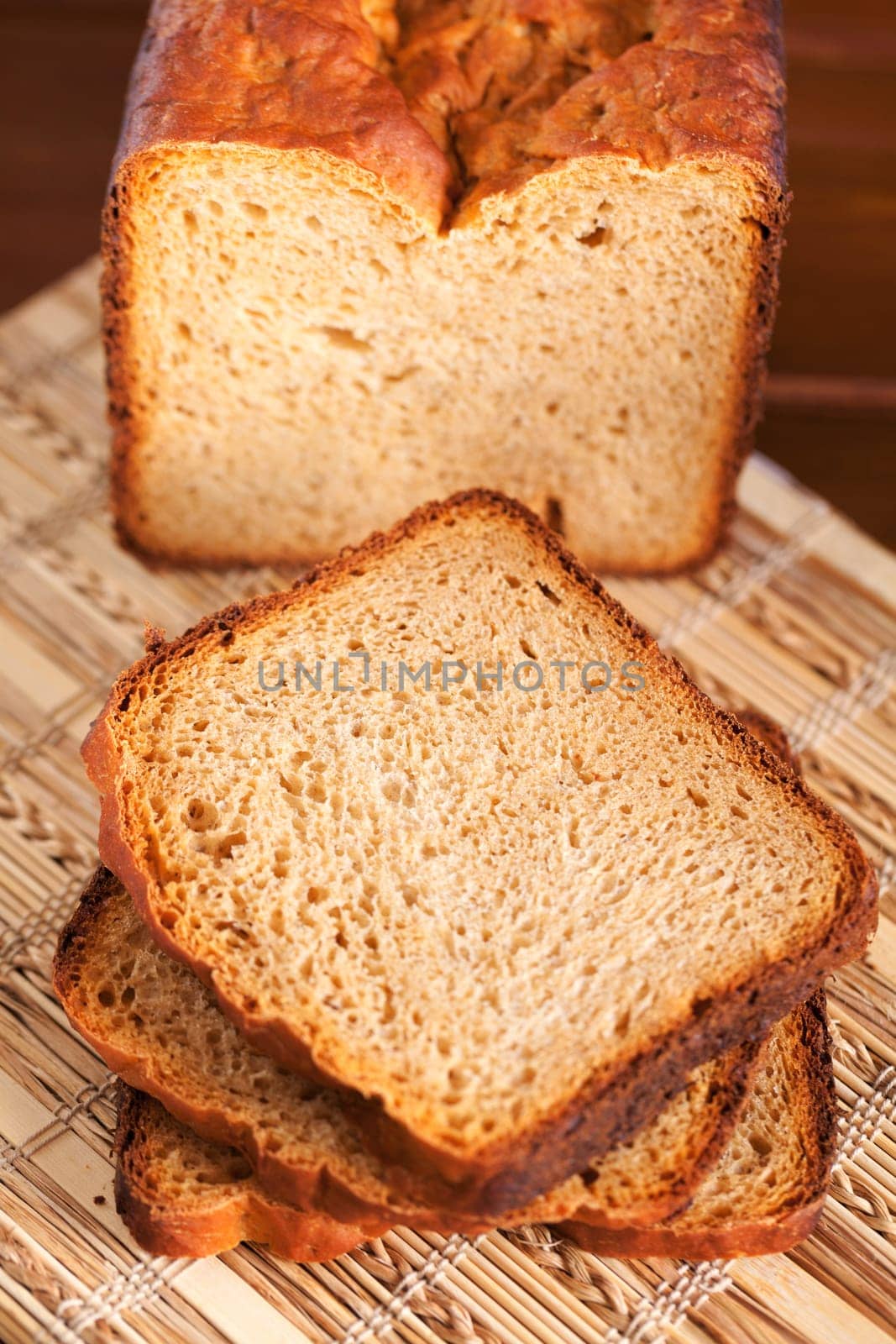 Homemade bread isolated