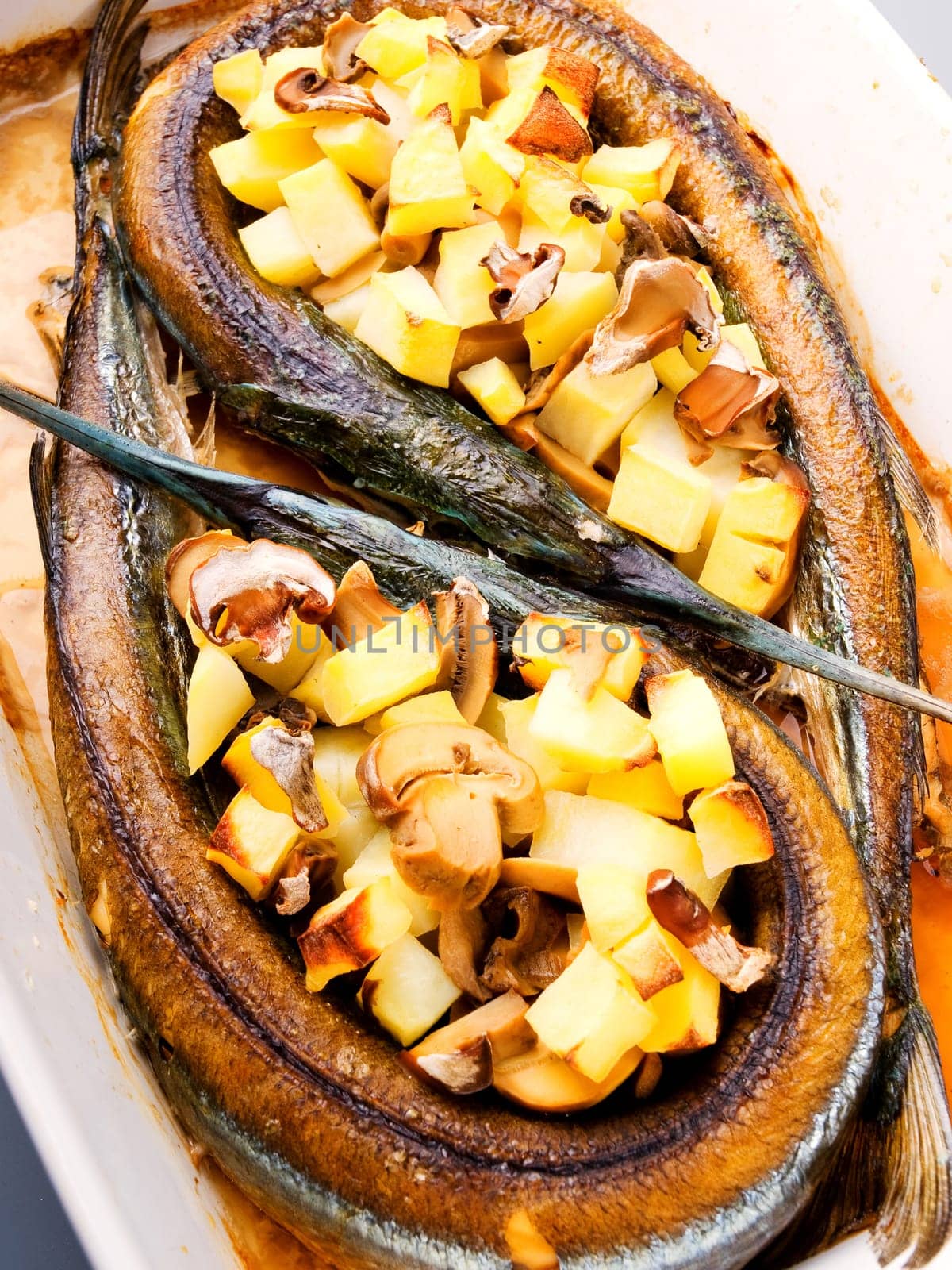 Garfish with potatos