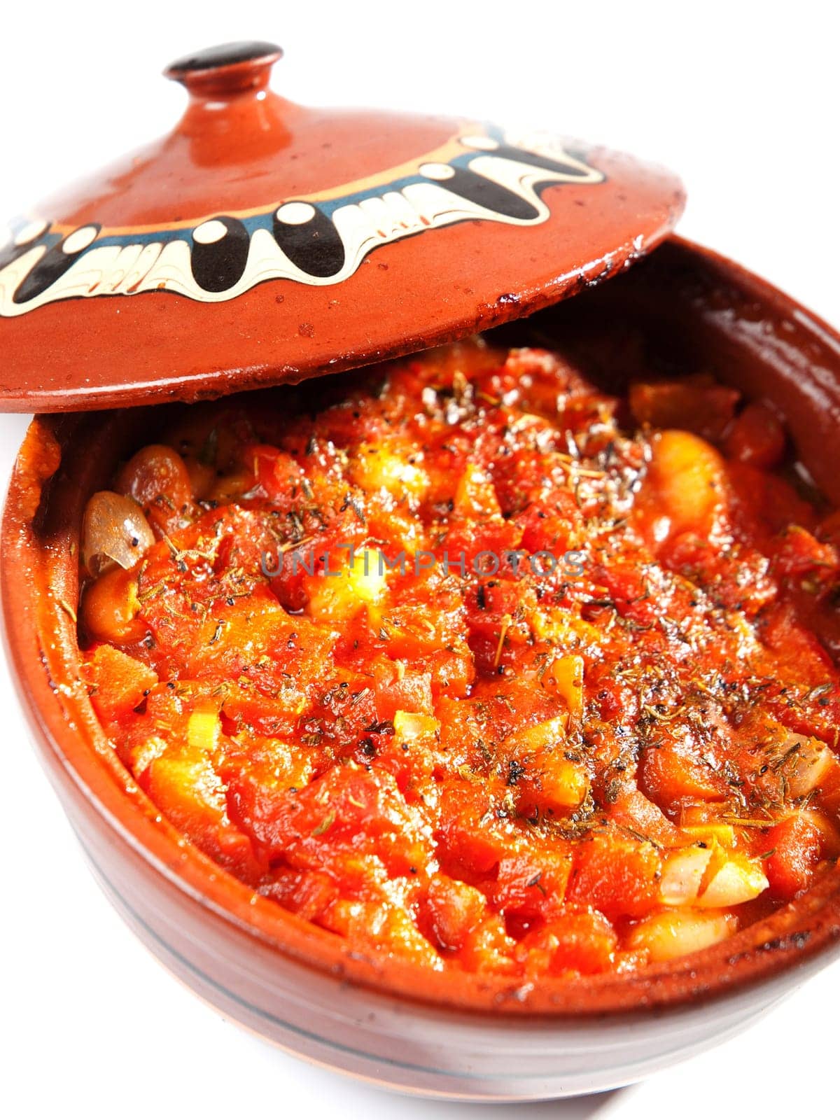 Bulgarian oven-baked meat and vegetable stew