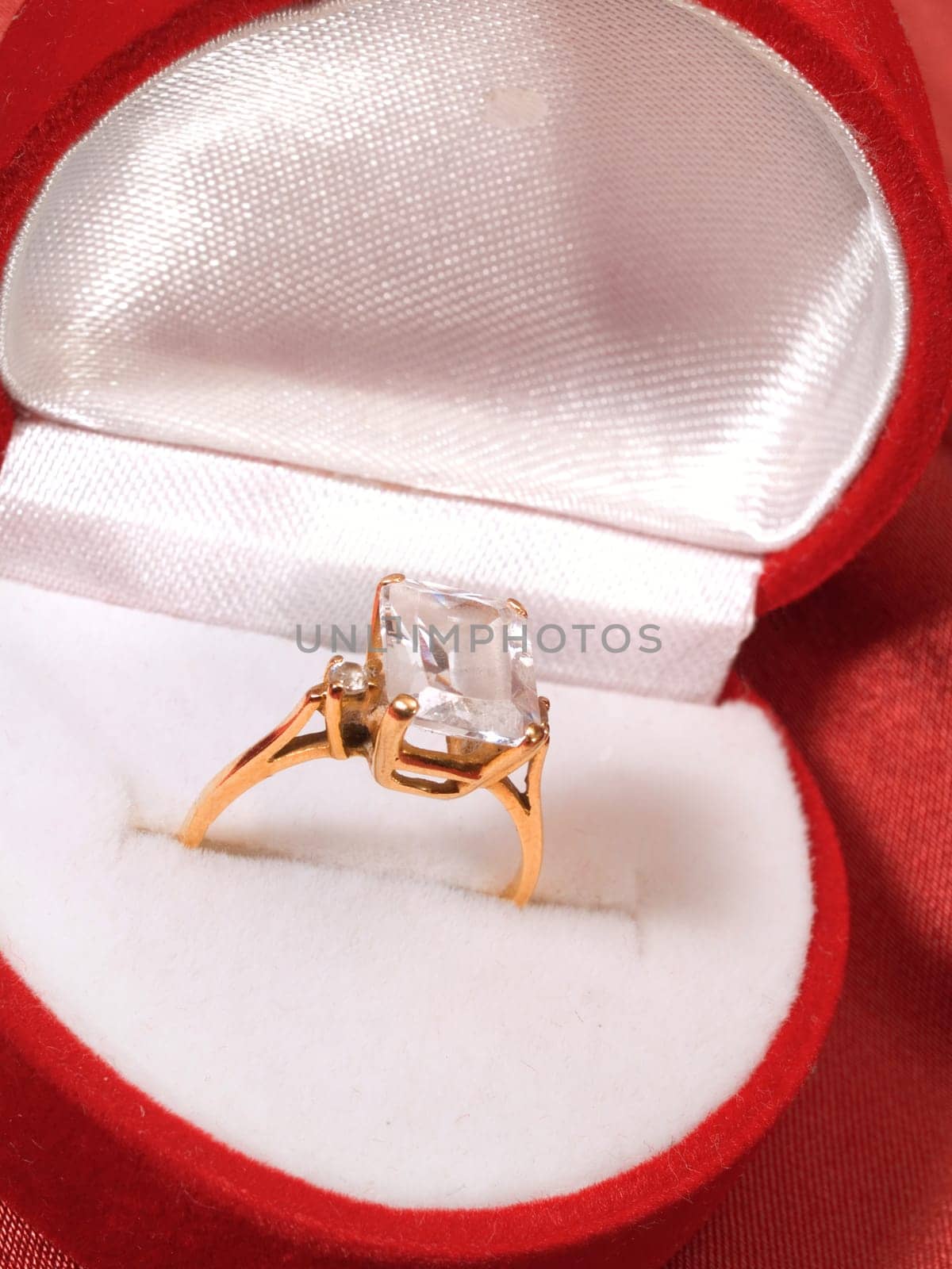 Engagement Ring in a Red Box