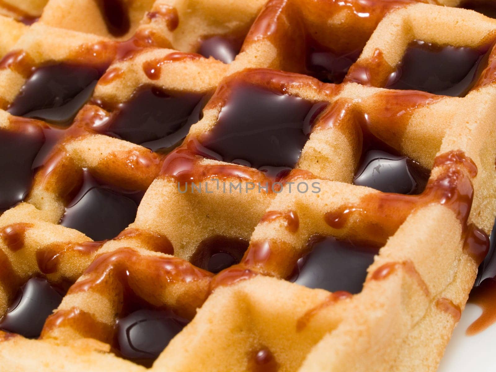 Waffle with chocolate