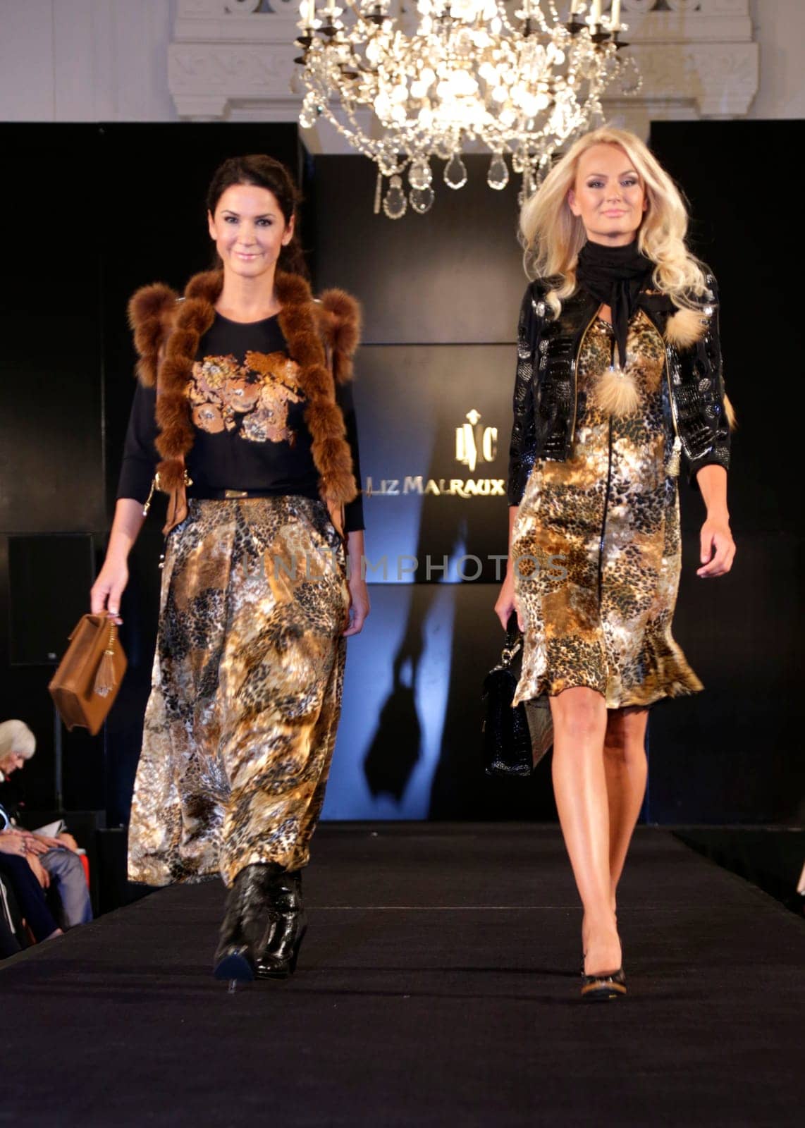 Mariella Ahrens as a model at the Liz Malraux Fashion Show in Hamburg