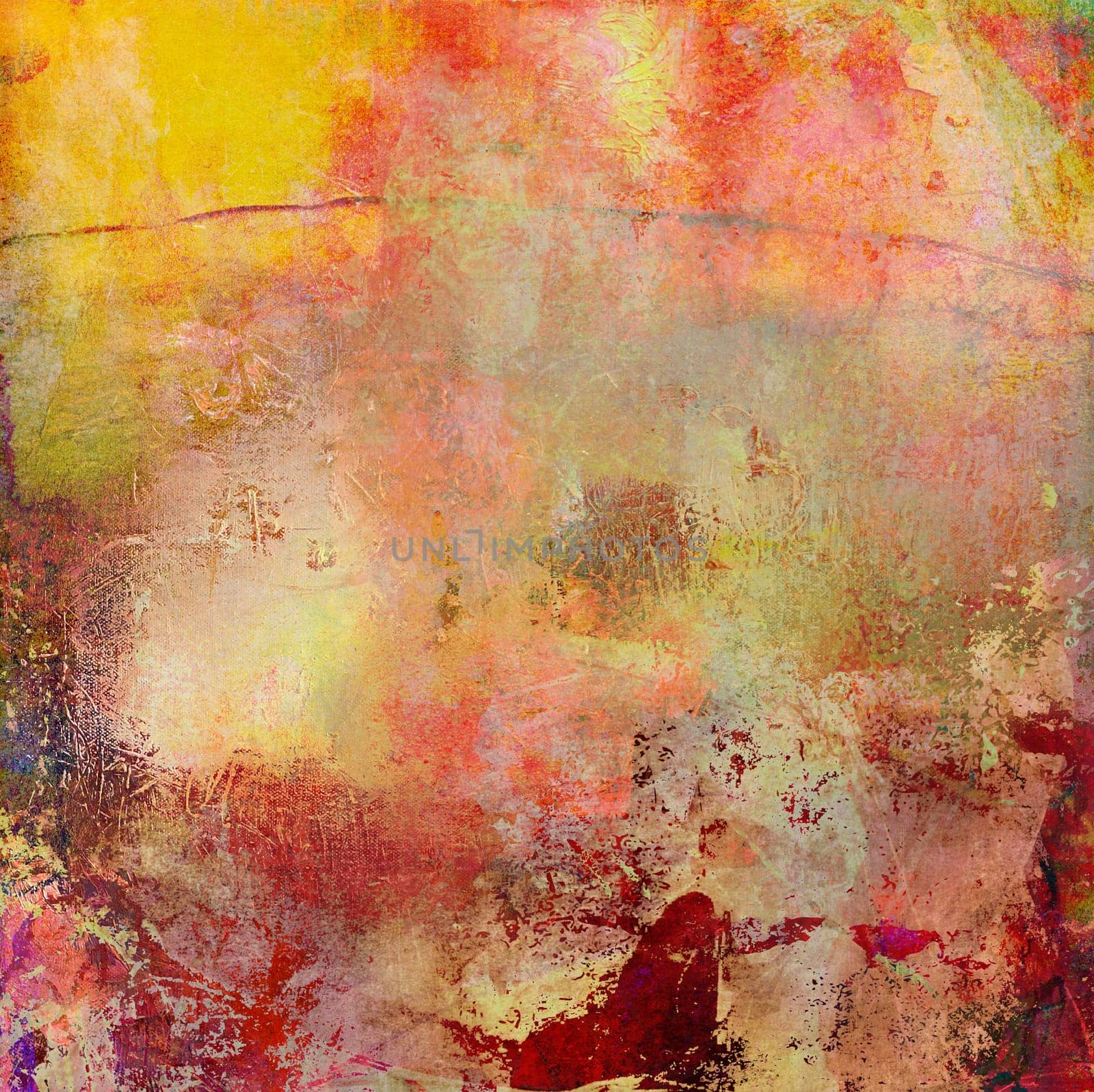 painting abstract mixed technique colorfully wiped