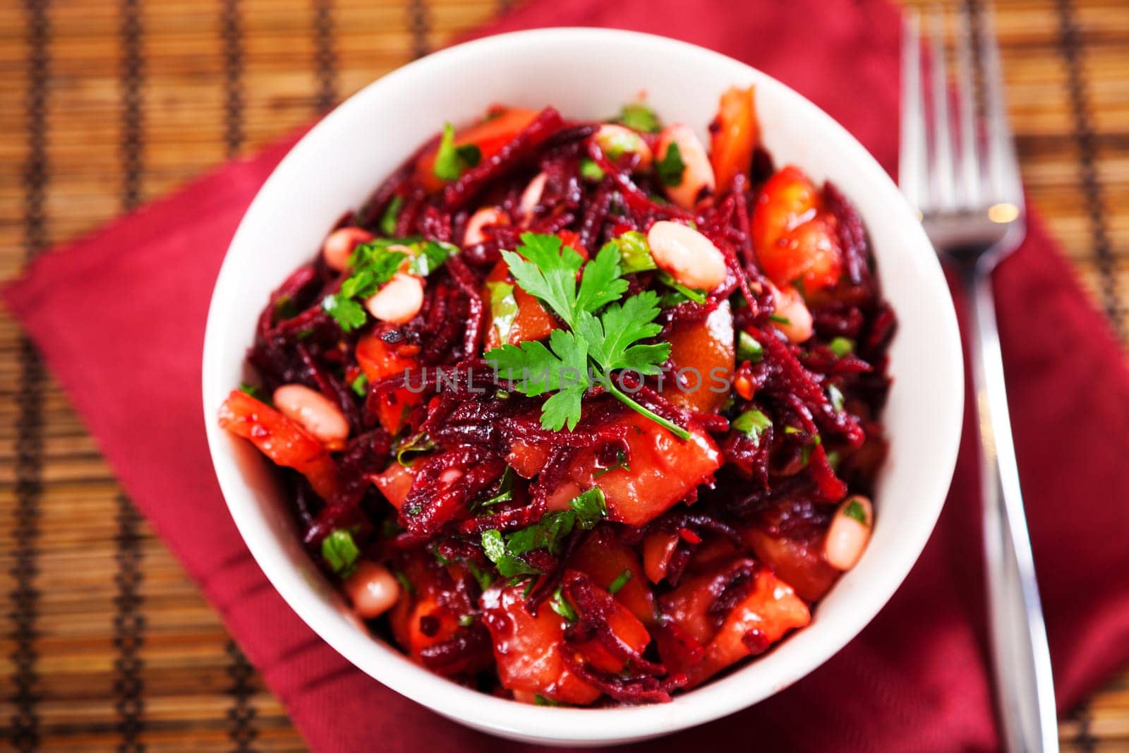 Tomato and beetroot salad