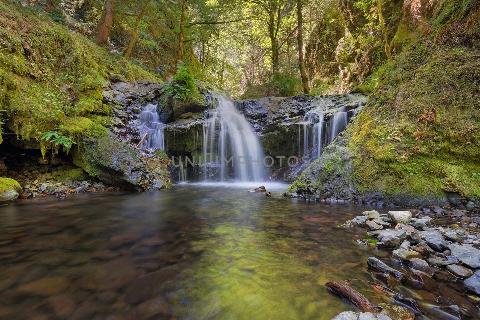 Emerald Falls along Gorton Creek in Columbia River Gorge National Scenic Area Oregon