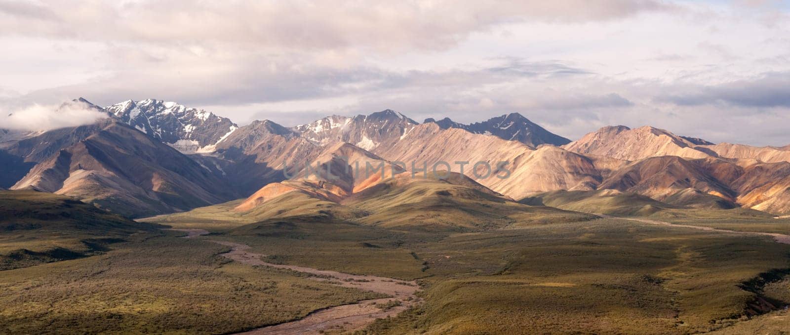Valley and Mountains of the Alaska Denali Range