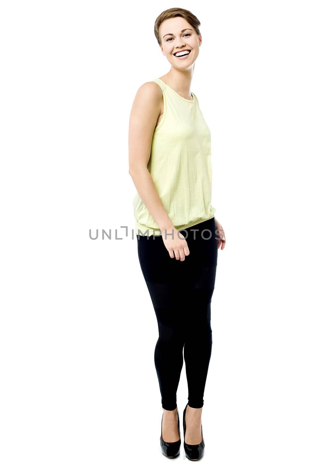 Full length image of woman posing in style