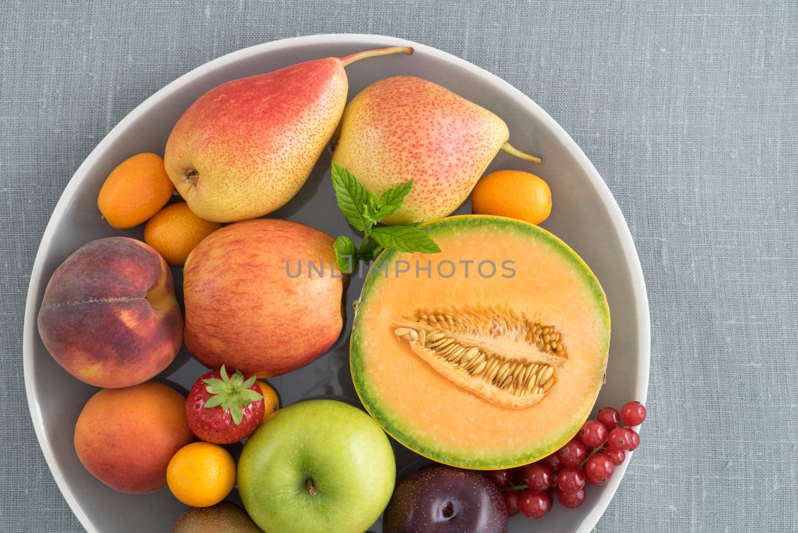Collection of different fruits on a plate