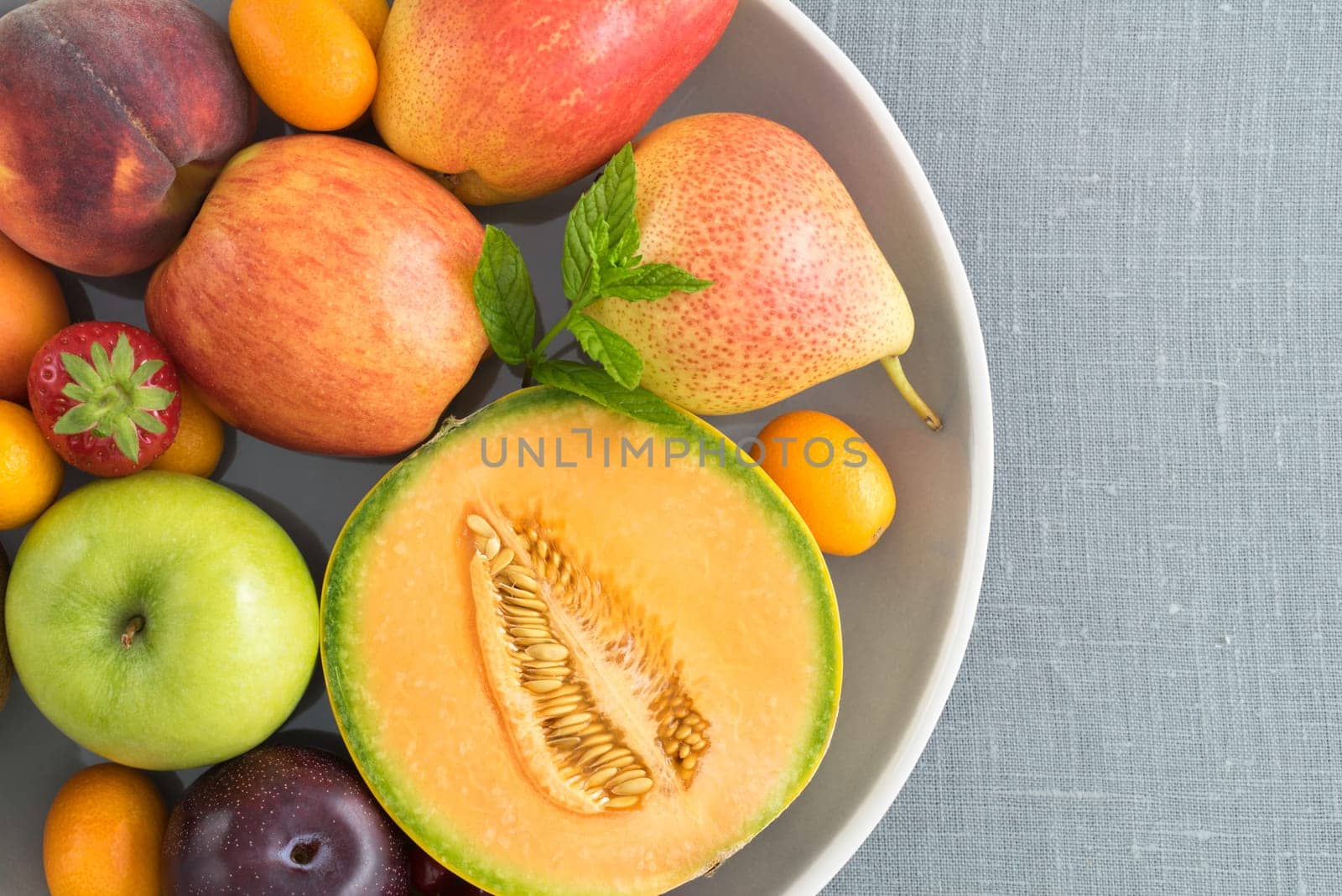 Collection of different fruits on a plate