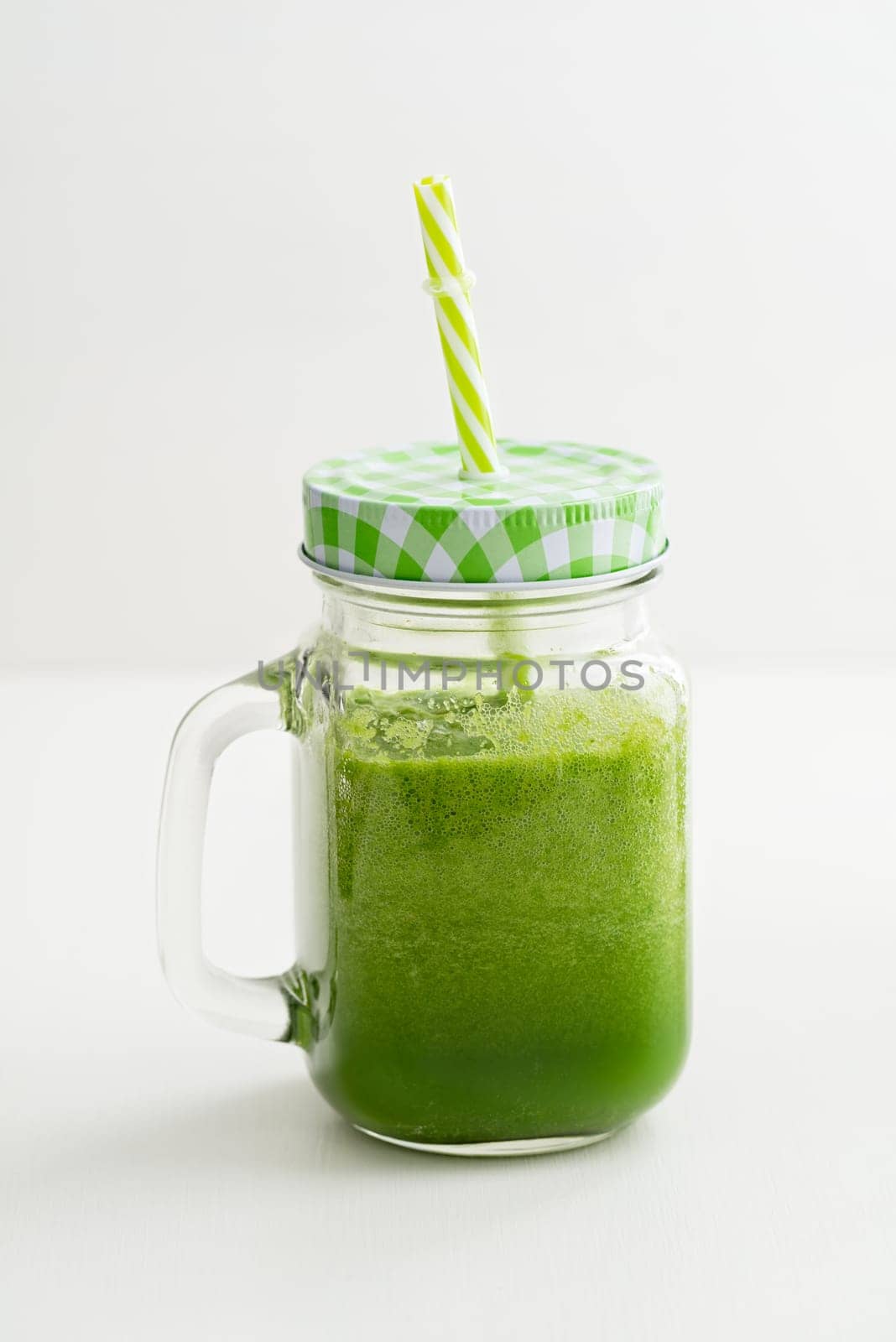 Green smoothie in glass