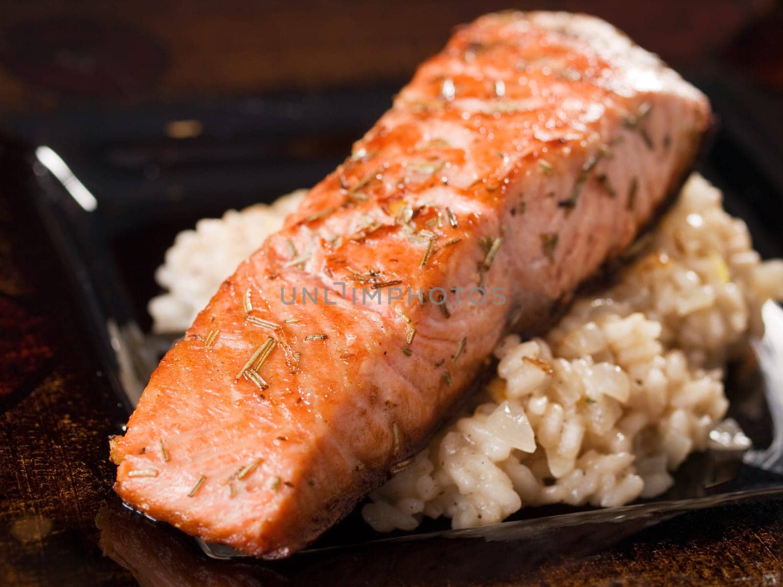 Salmon with capers sauce