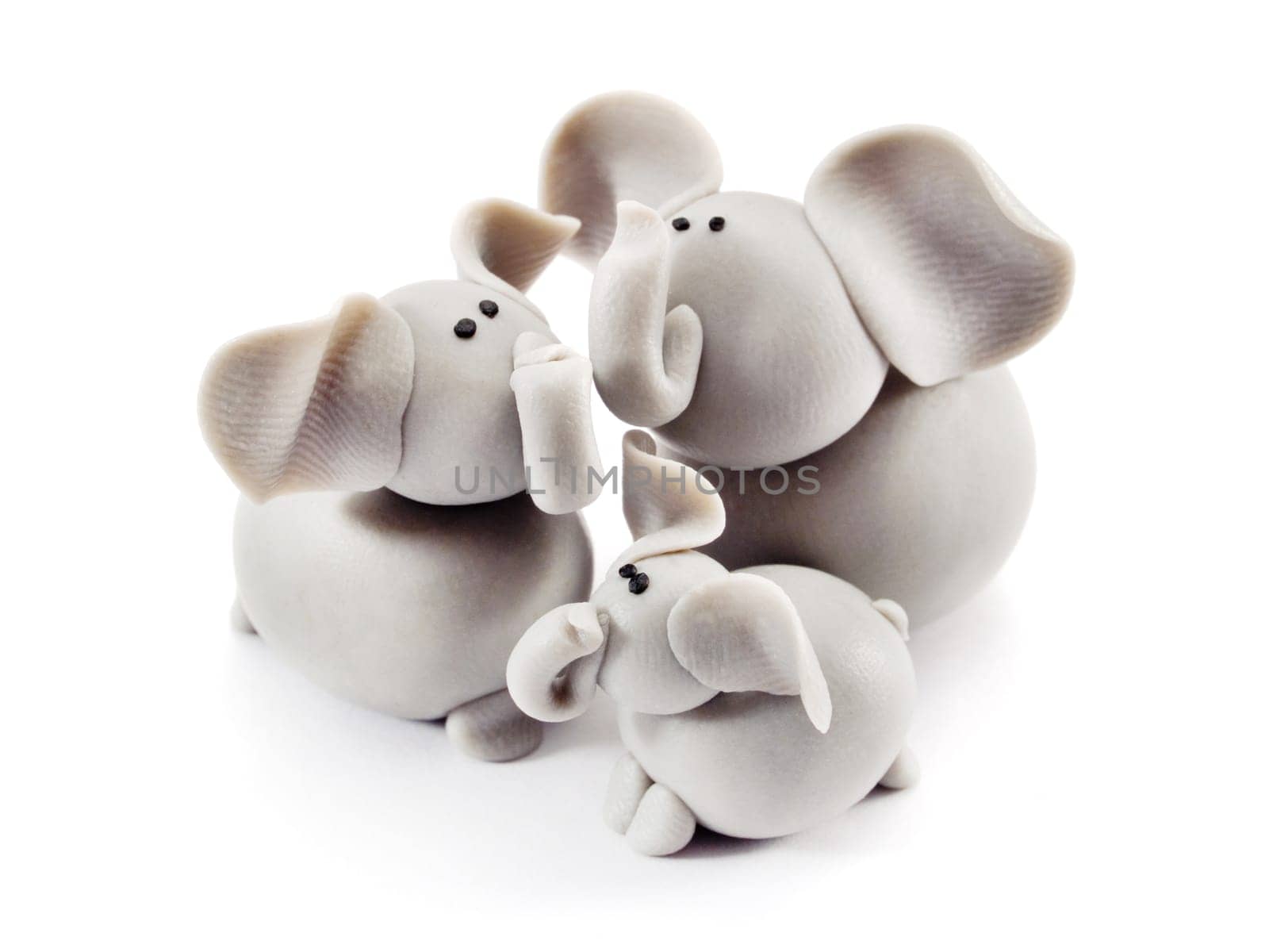 Elephants made of clay