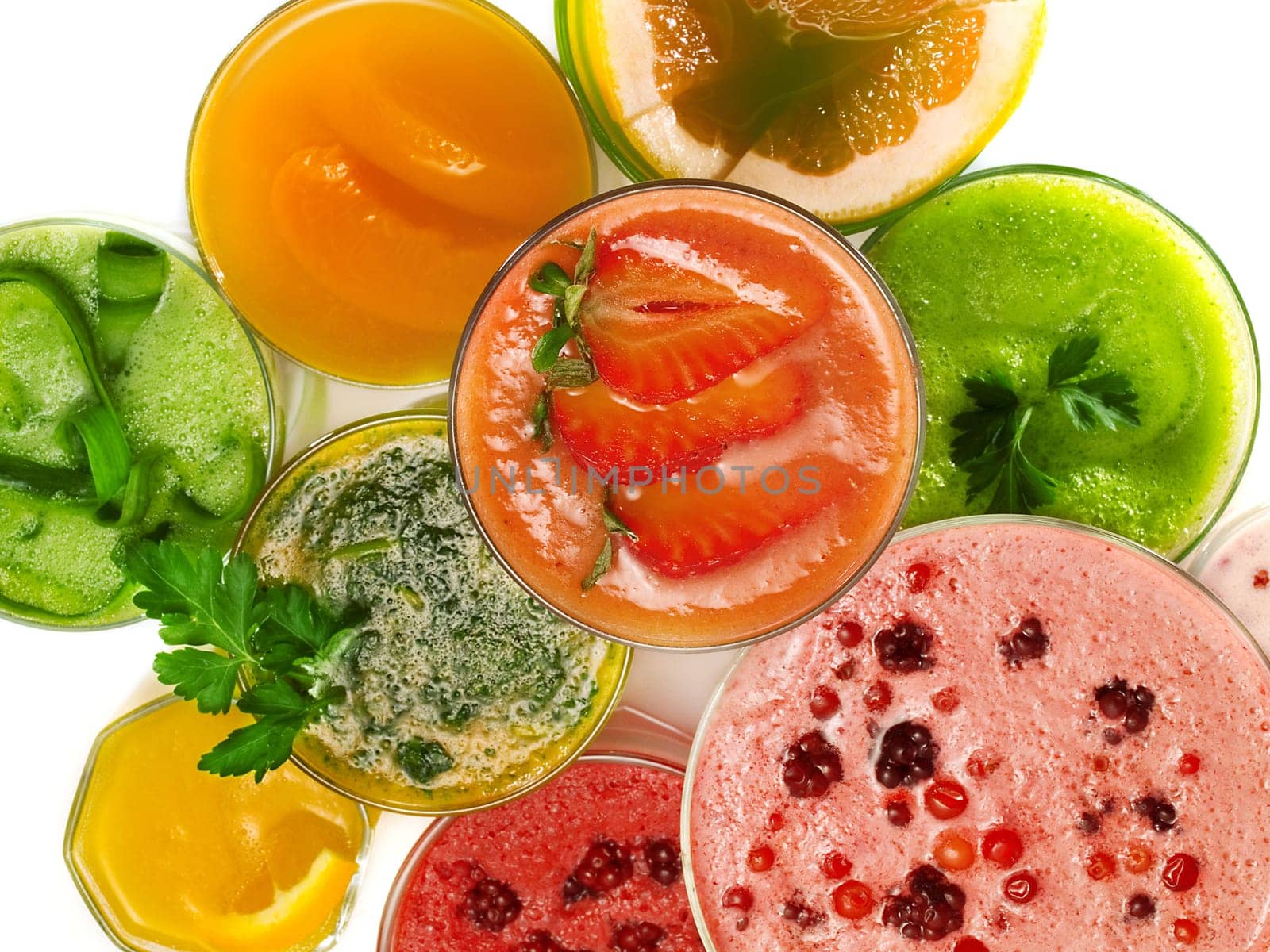 Many healthy drinks