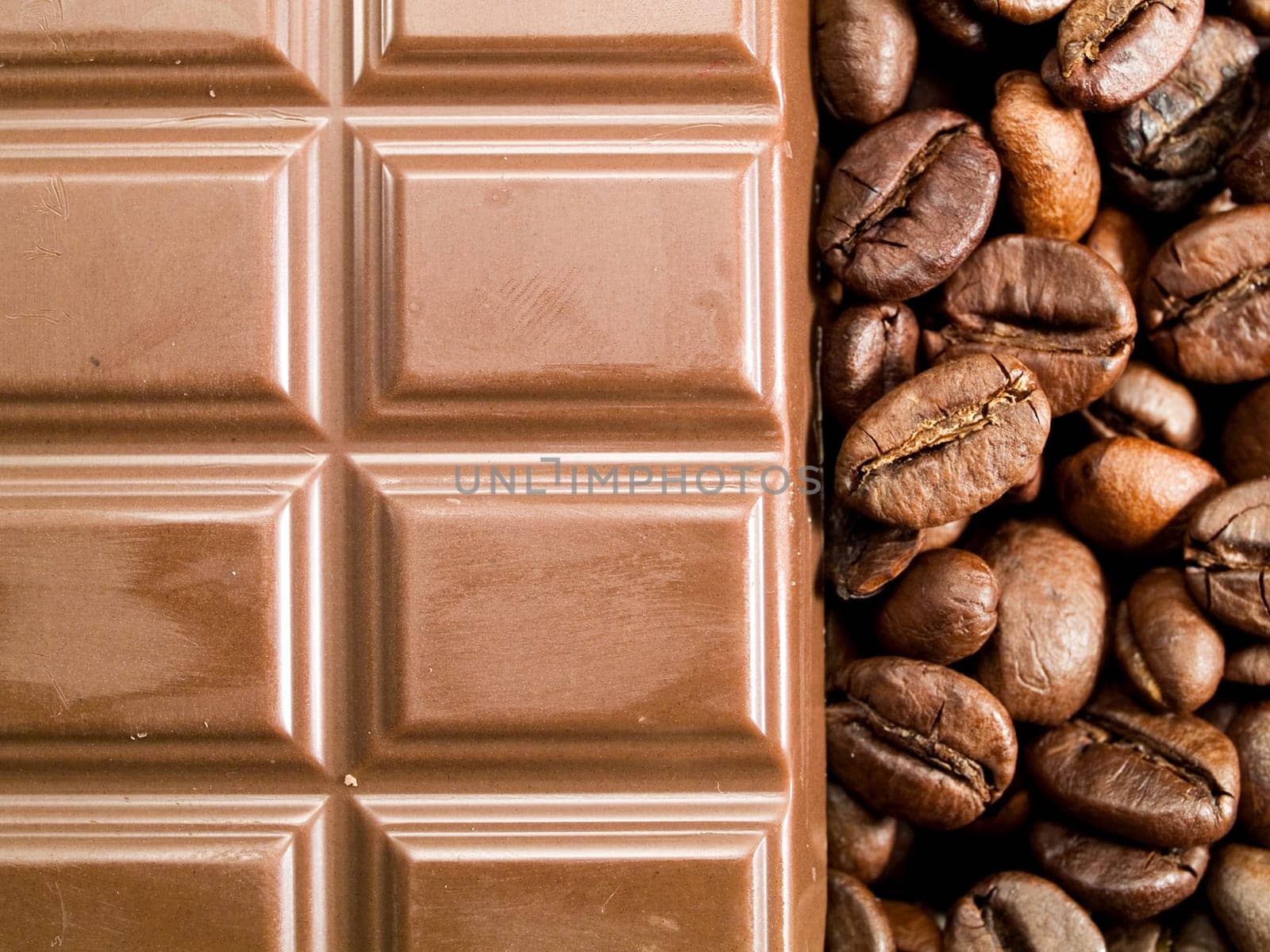 Coffee beans and chocolate